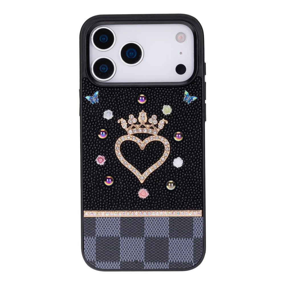 Vissel Heart Crystal Luxury Case for iPhone 17 Pro