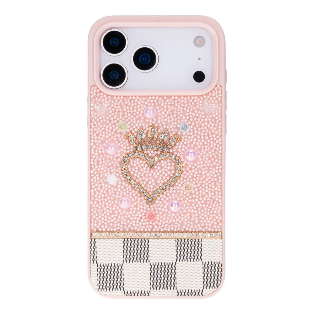 Vissel Heart Crystal Luxury Case for iPhone 17 Pro