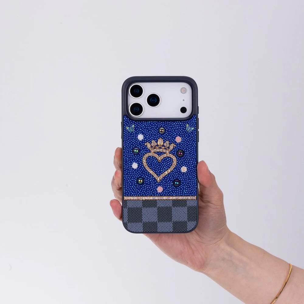 Vissel Heart Crystal Luxury Case for iPhone 17 Pro