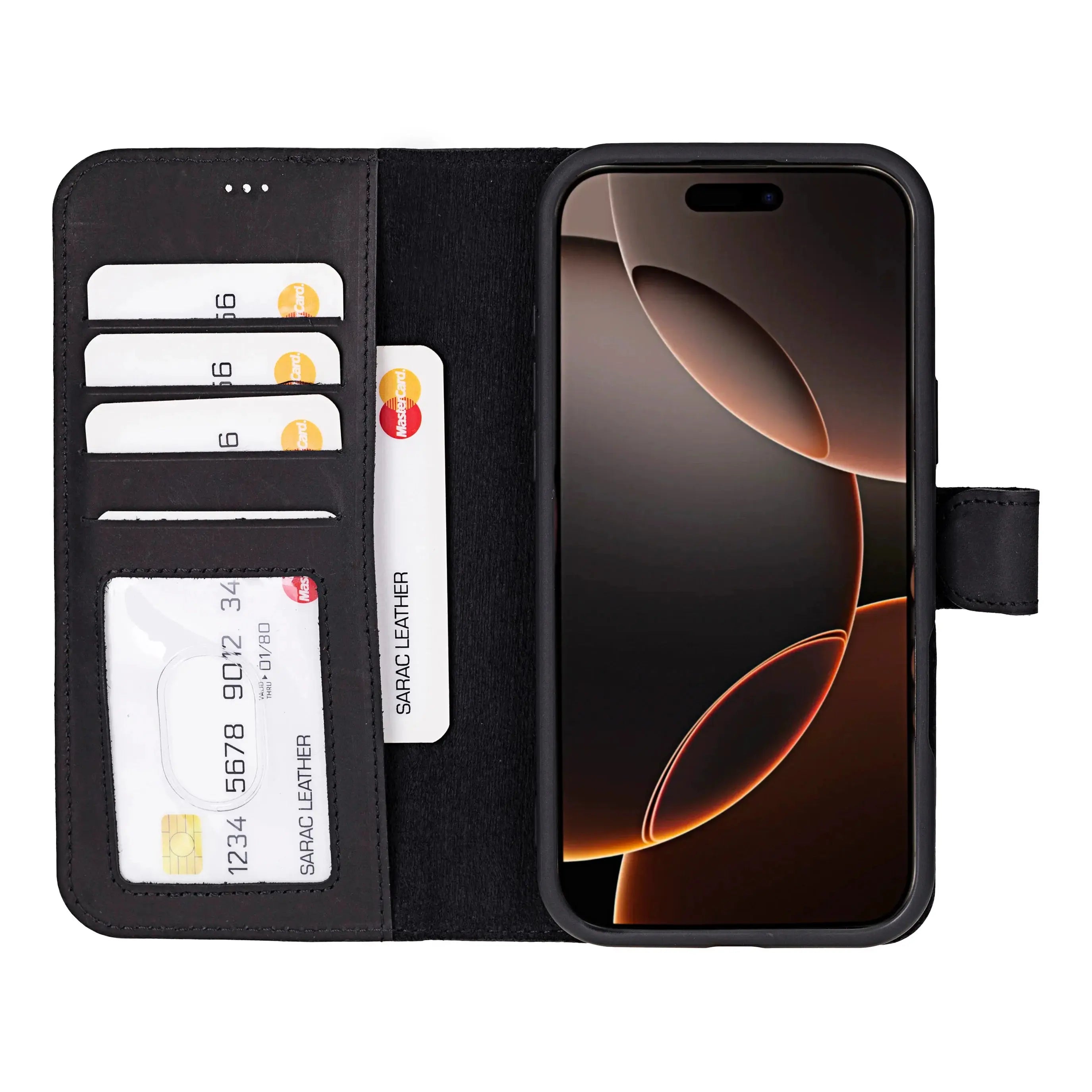 iPhone 16 Pro Leather Wallet Case Detachable RFID MagSafe – Liluri Series