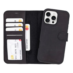 iPhone 16 Pro Leather Wallet Case Detachable RFID MagSafe – Liluri Series