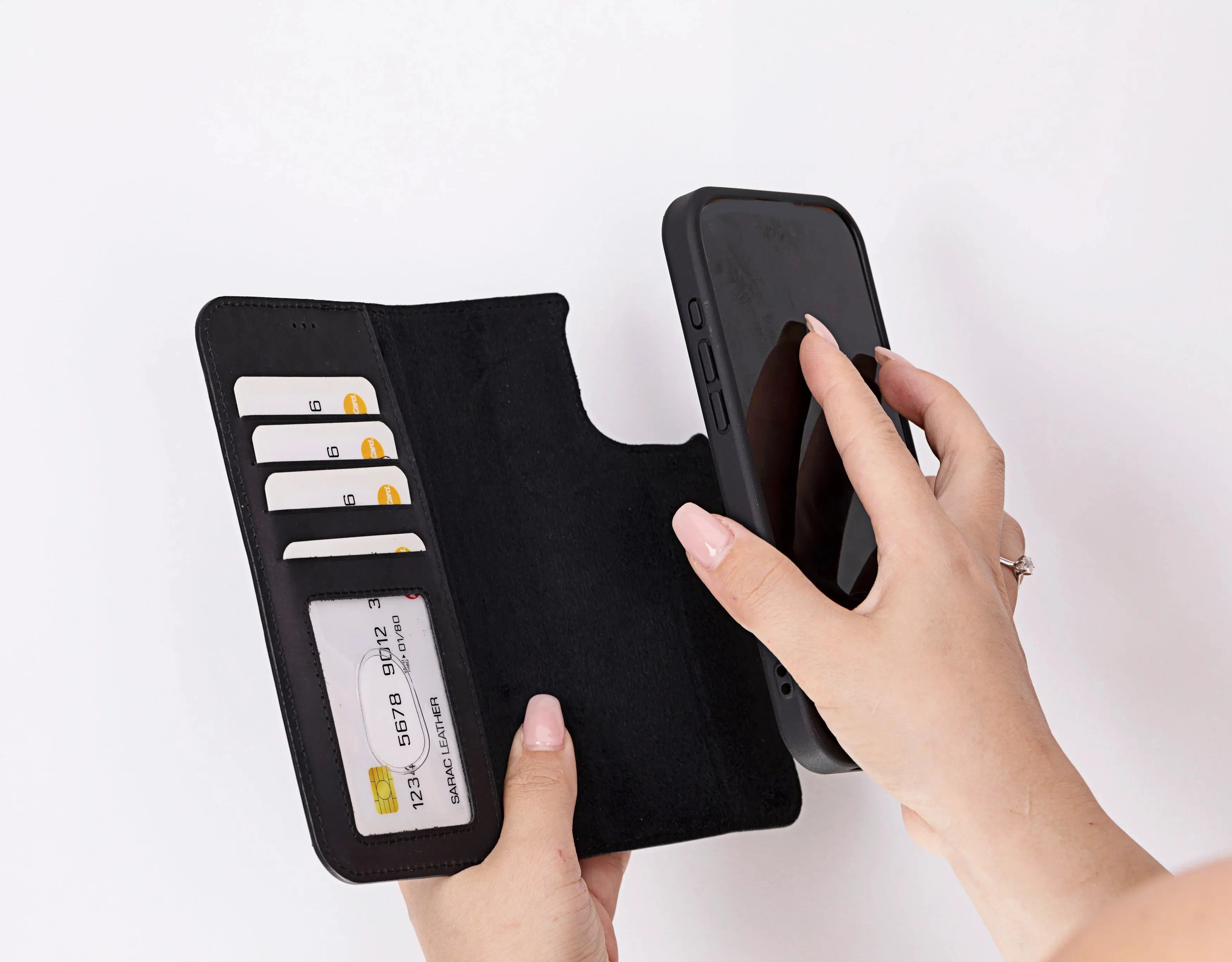 iPhone 16 Pro Leather Wallet Case Detachable RFID MagSafe – Liluri Series