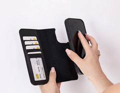 iPhone 16 Pro Max Leather Wallet Case Detachable RFID MagSafe – Liluri Series