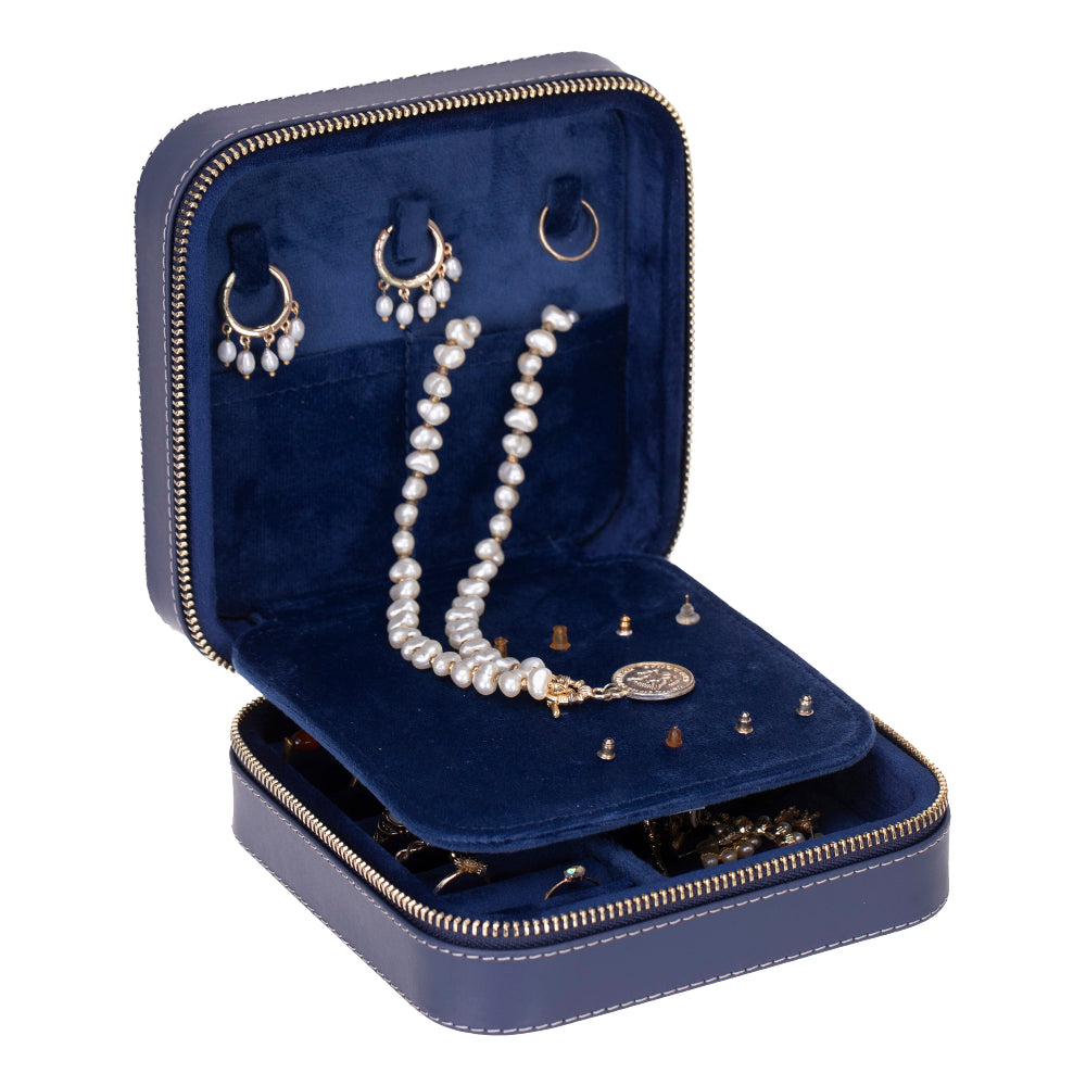 Amanda Leather Jewelry Box, Medium