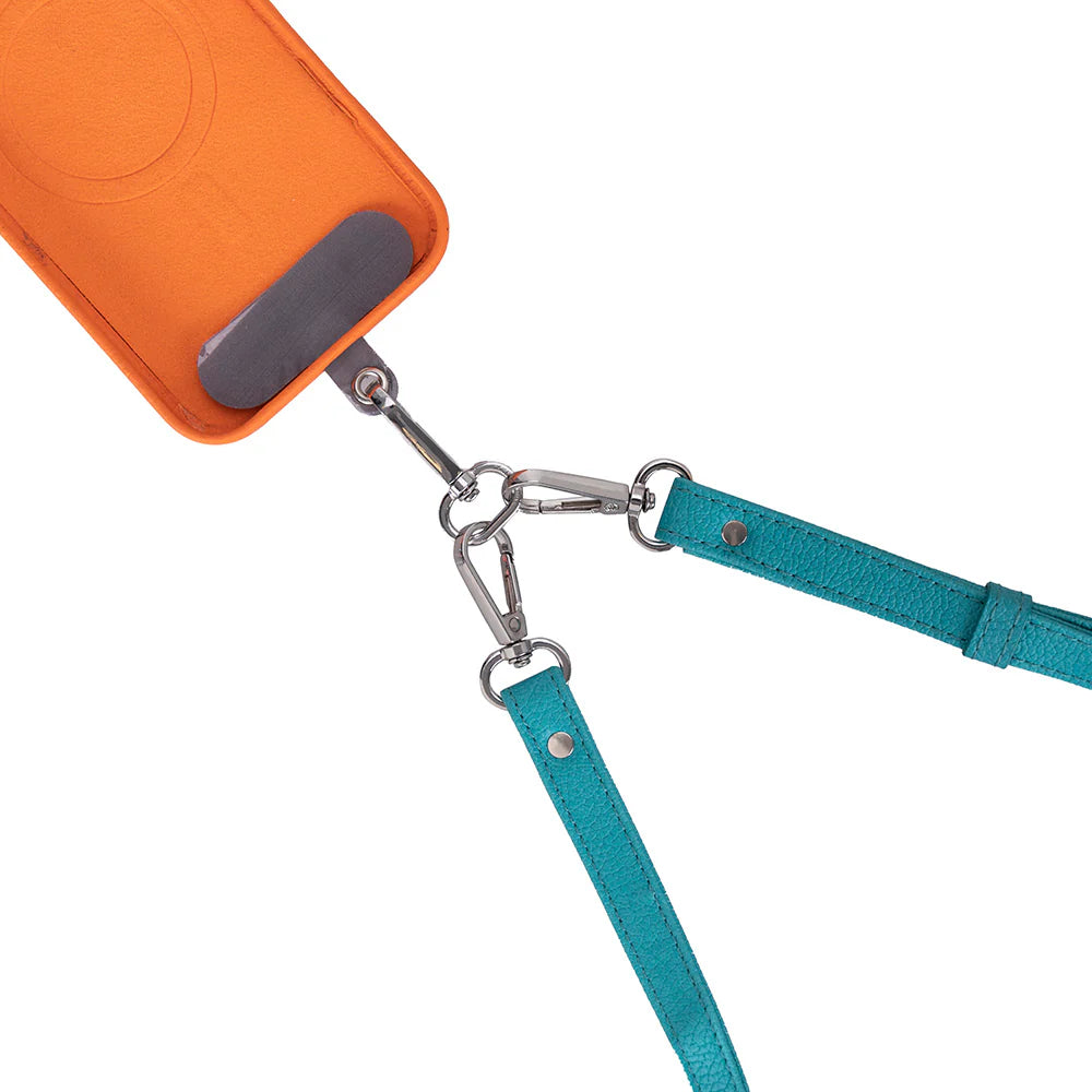 FlexGo PU Leather Phone Strap & Wallet Set – Clip-On Flex