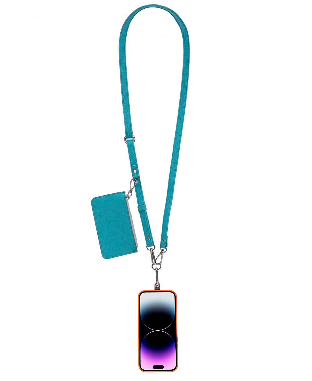 FlexGo PU Leather Phone Strap & Wallet Set – Clip-On Flex