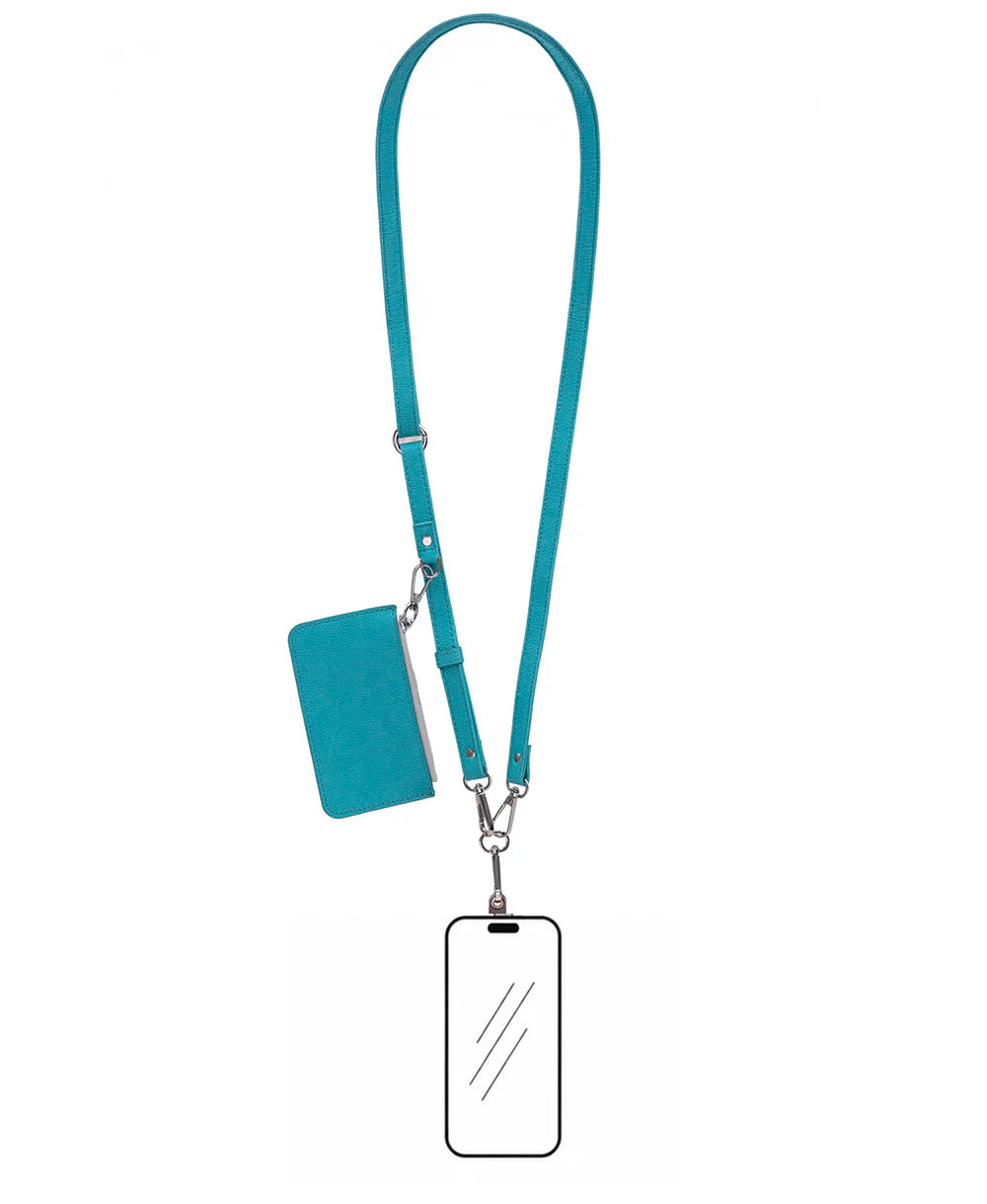 FlexGo PU Leather Phone Strap & Wallet Set – Clip-On Flex