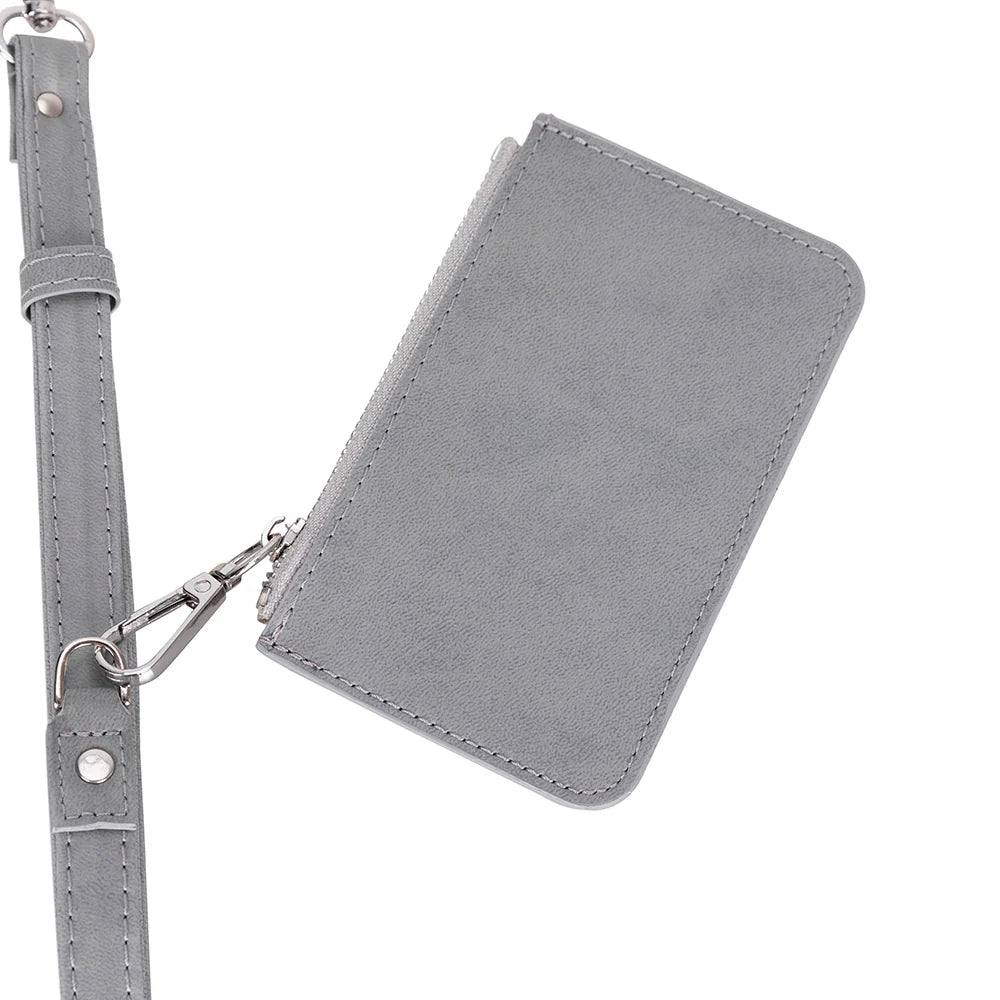 FlexGo PU Leather Phone Strap & Wallet Set – Clip-On Flex