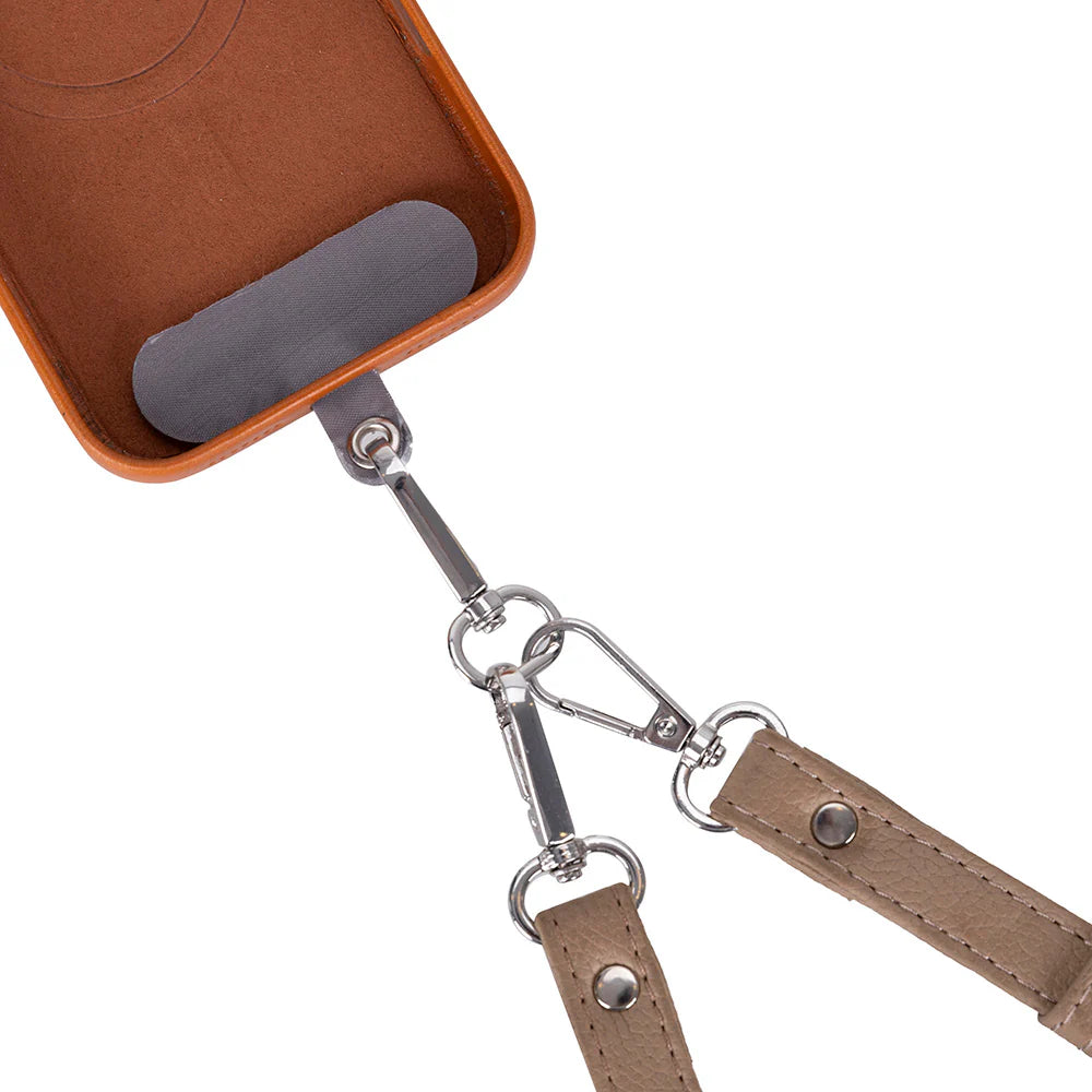 FlexGo PU Leather Phone Strap & Wallet Set – Clip-On Flex