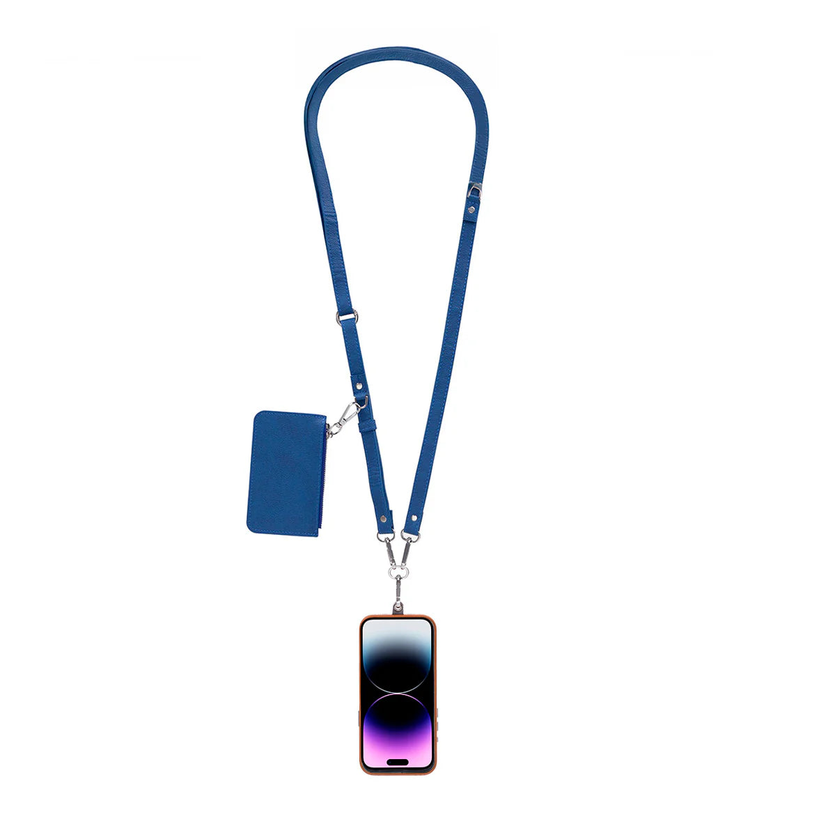 FlexGo PU Leather Phone Strap & Wallet Set – Clip-On Flex