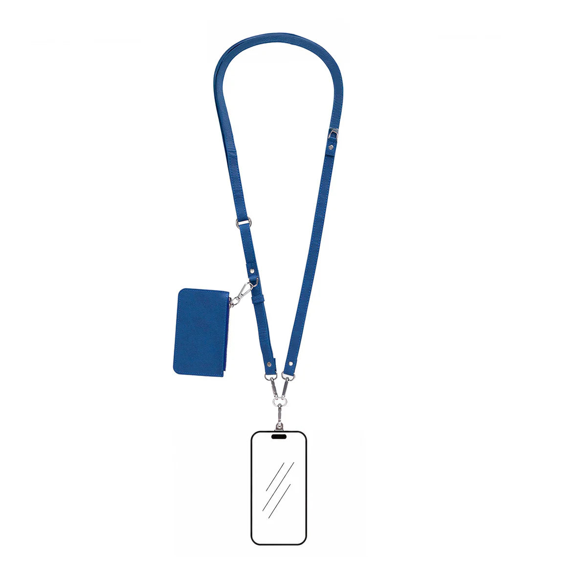 FlexGo PU Leather Phone Strap & Wallet Set – Clip-On Flex