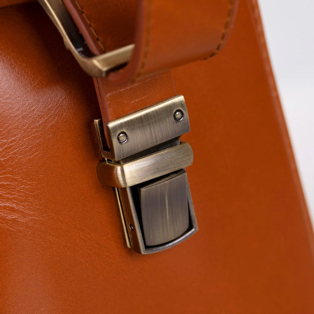 Olympus Leather Business Briefcase / Laptop Case