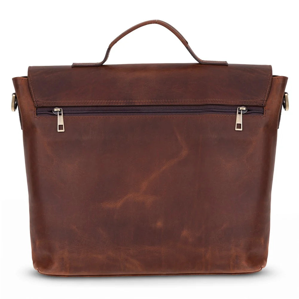 Olympus Leather Business Briefcase / Laptop Case