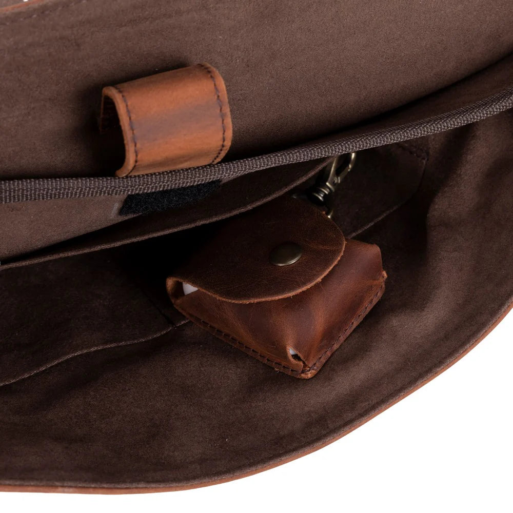 Olympus Leather Business Briefcase / Laptop Case