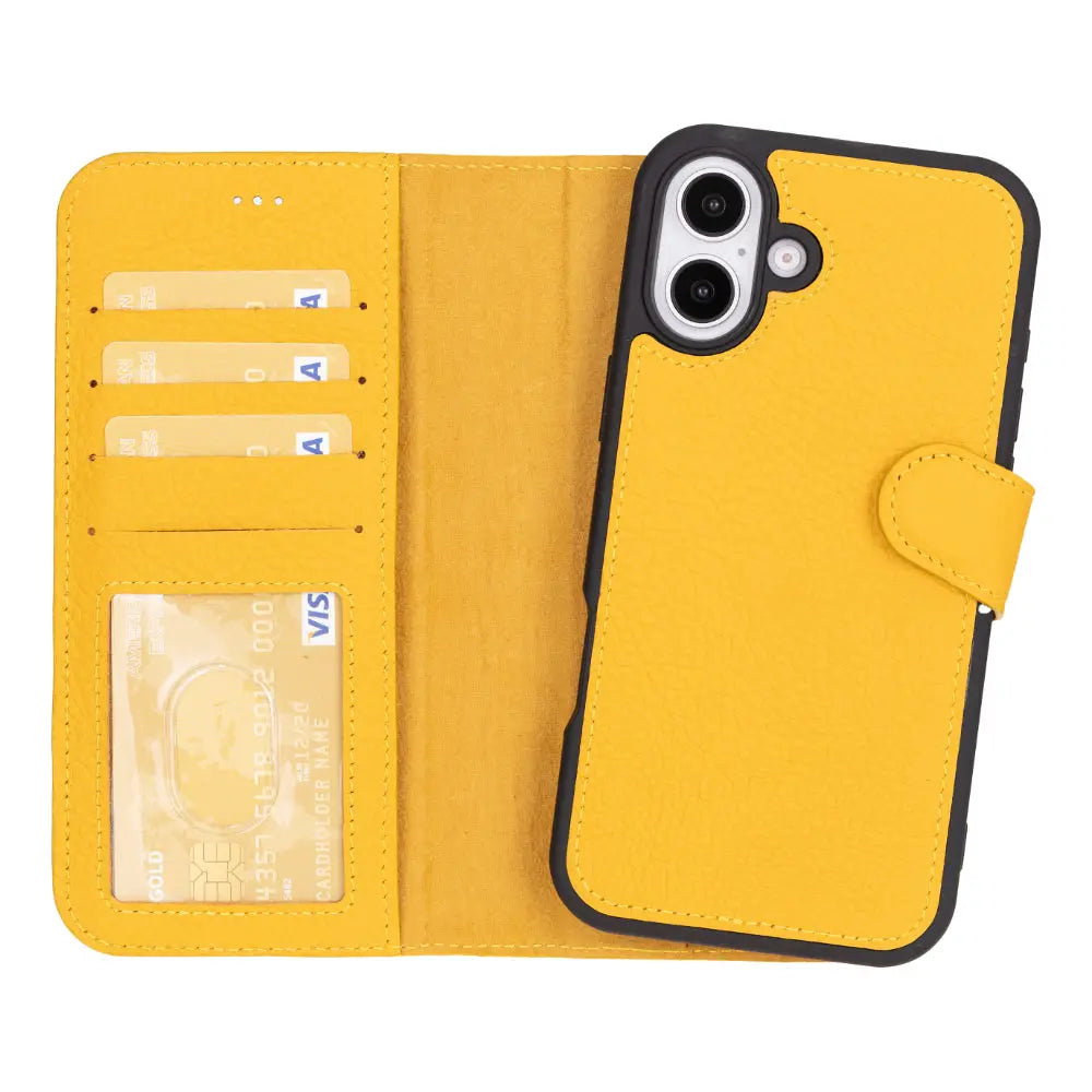 iPhone 16 Leather Wallet Case Detachable RFID MagSafe – Magic Series