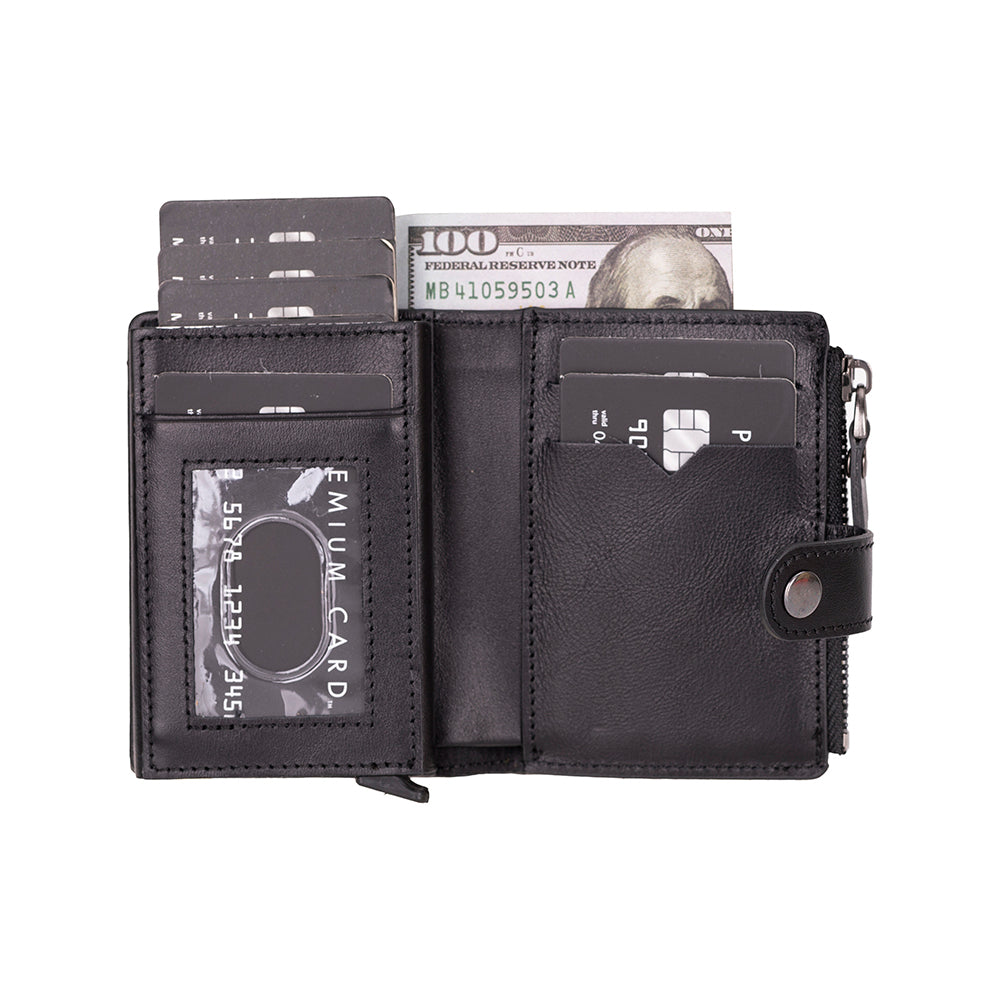 Rodos Pop-up Leather Card Holder – Genuine Leather Wallet for Everyday Carry | Minimal & Handcrafted
