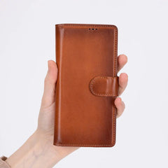 Samsung Galaxy Z Fold7 Genuine Leather Folio Wallet Case RFID – Wallet ID