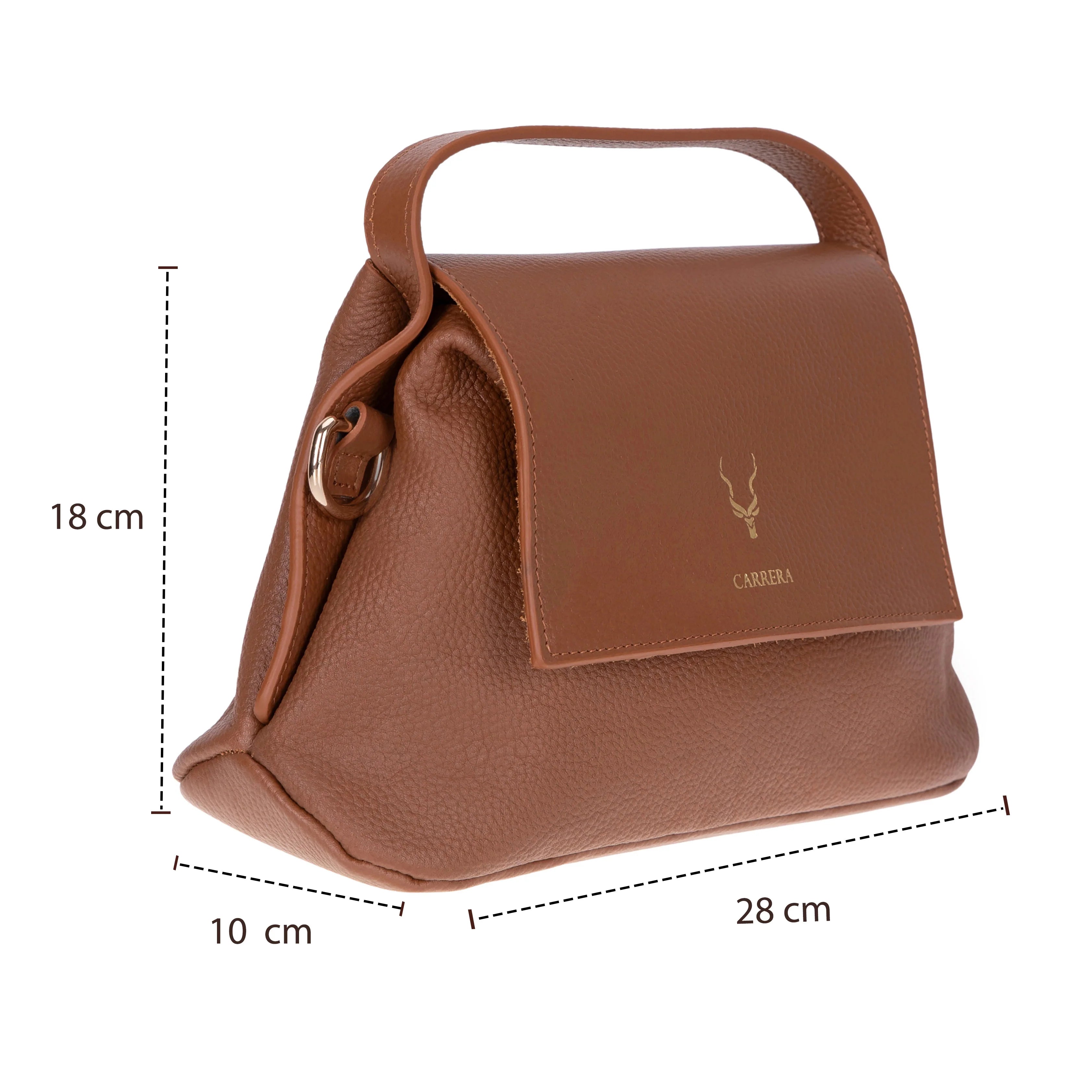 Carrera Arvelia Women’s Leather Bag – Floater Leather Shoulder & Top Handle Bag for Everyday Elegance | Minimal & Handcrafted