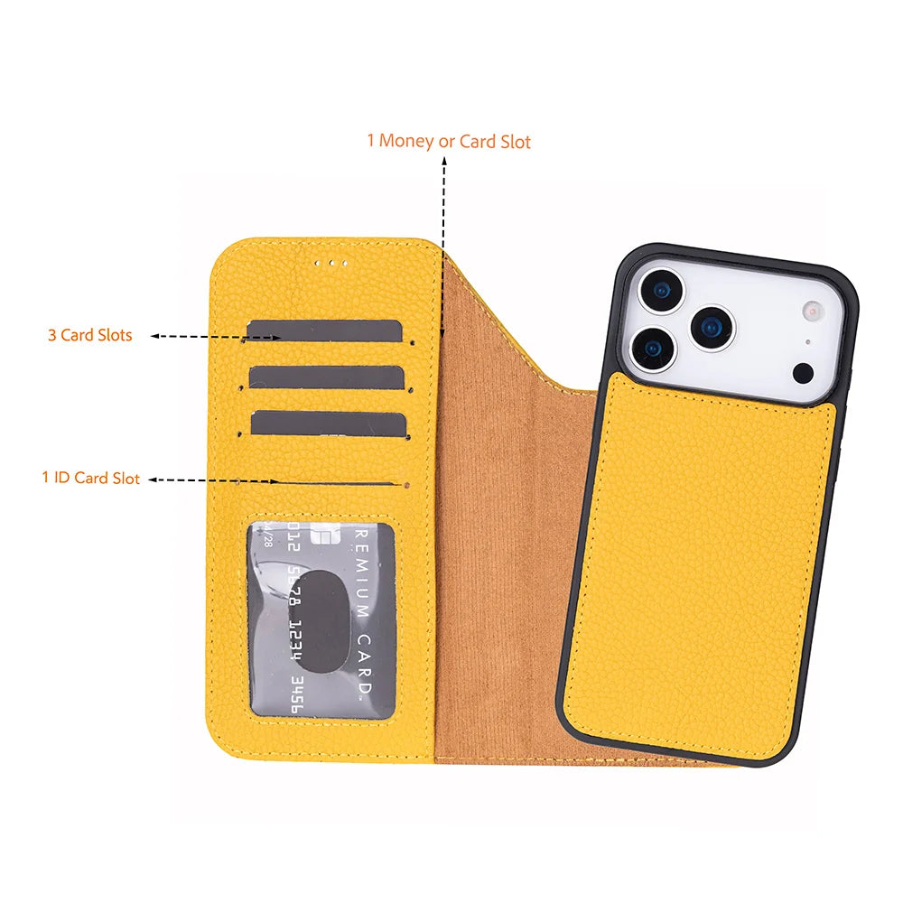 Magic iPhone 18 Pro Leather Detachable Wallet Case