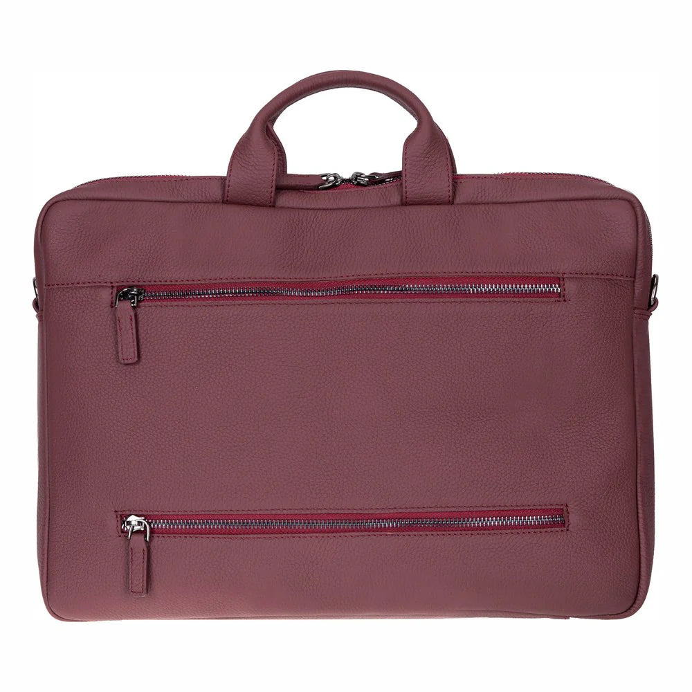 Truro Leather Business Briefcase / Laptop Case 14" with Suitcase