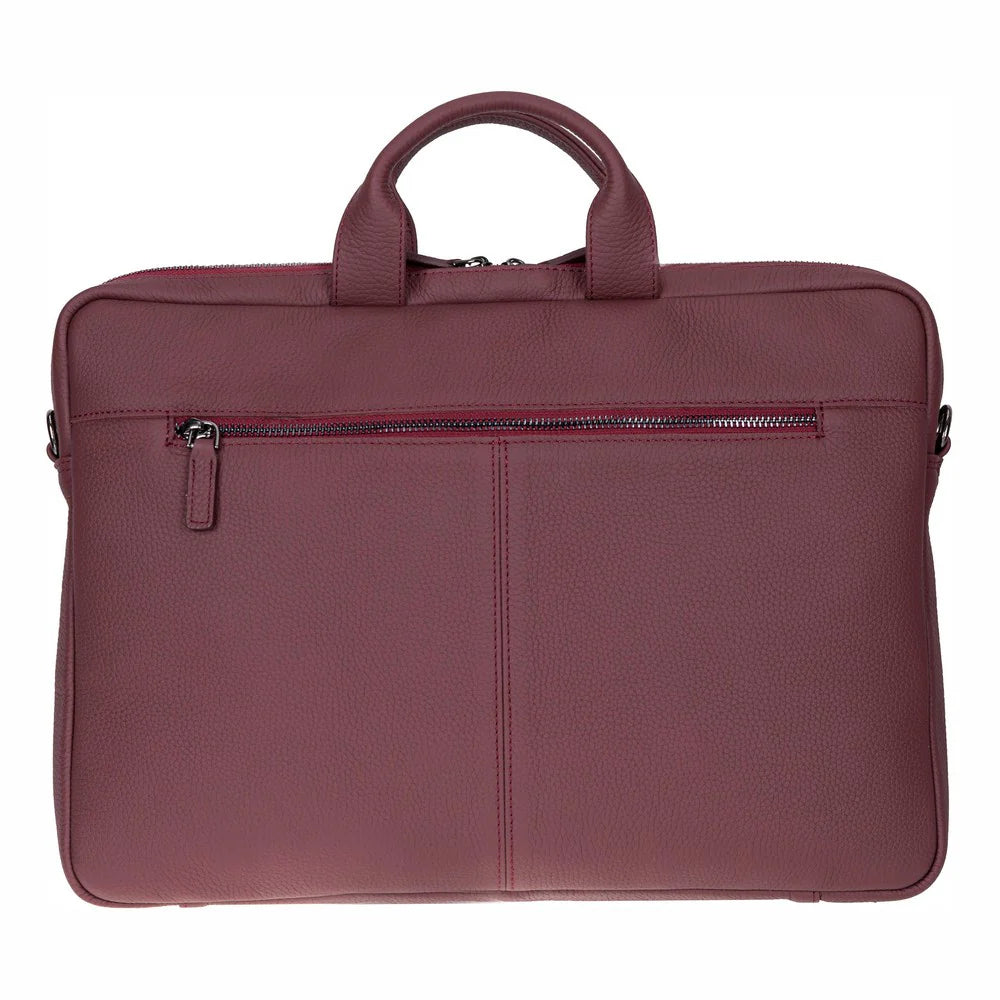 Truro Leather Business Briefcase / Laptop Case 14" with Suitcase