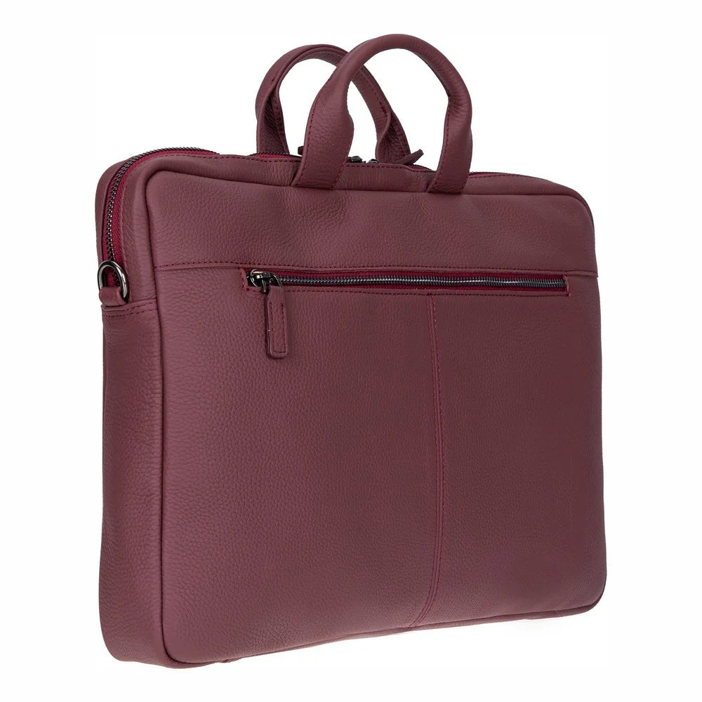 Truro Leather Business Briefcase / Laptop Case 14" with Suitcase