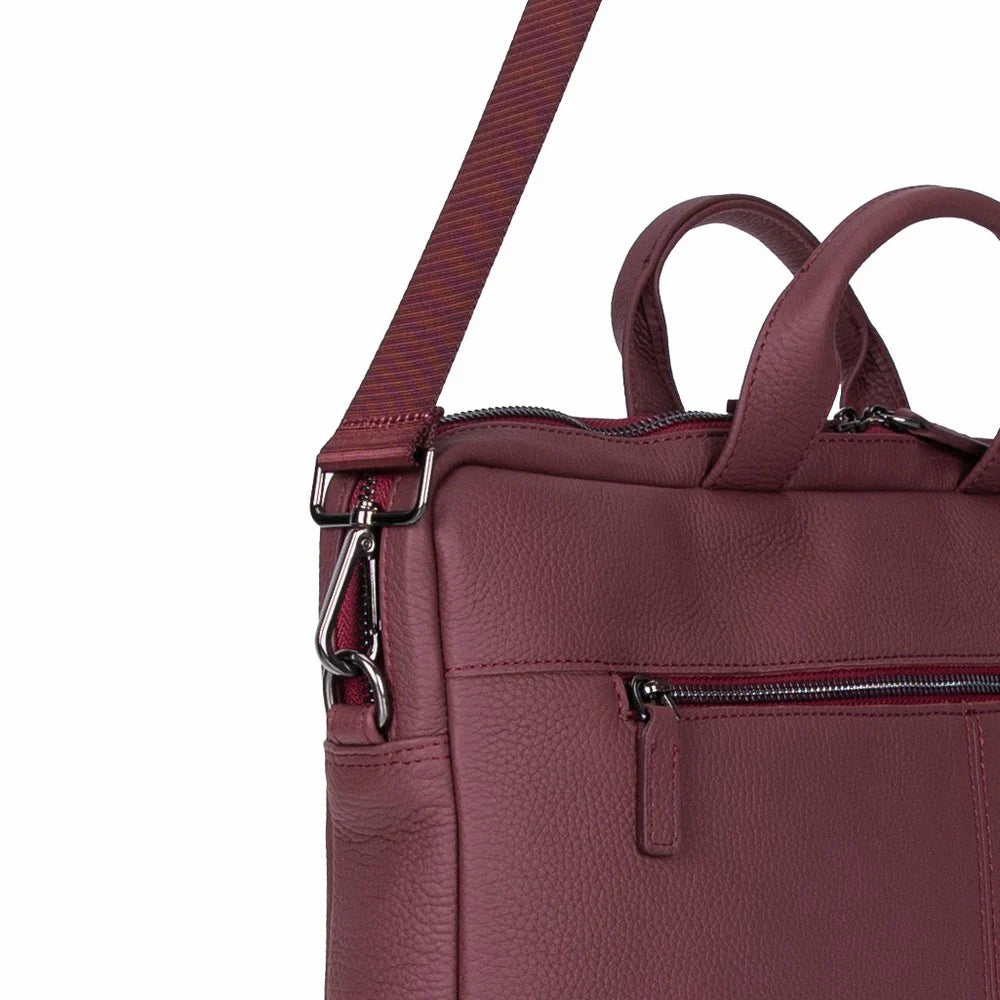 Truro Leather Business Briefcase / Laptop Case 14" with Suitcase