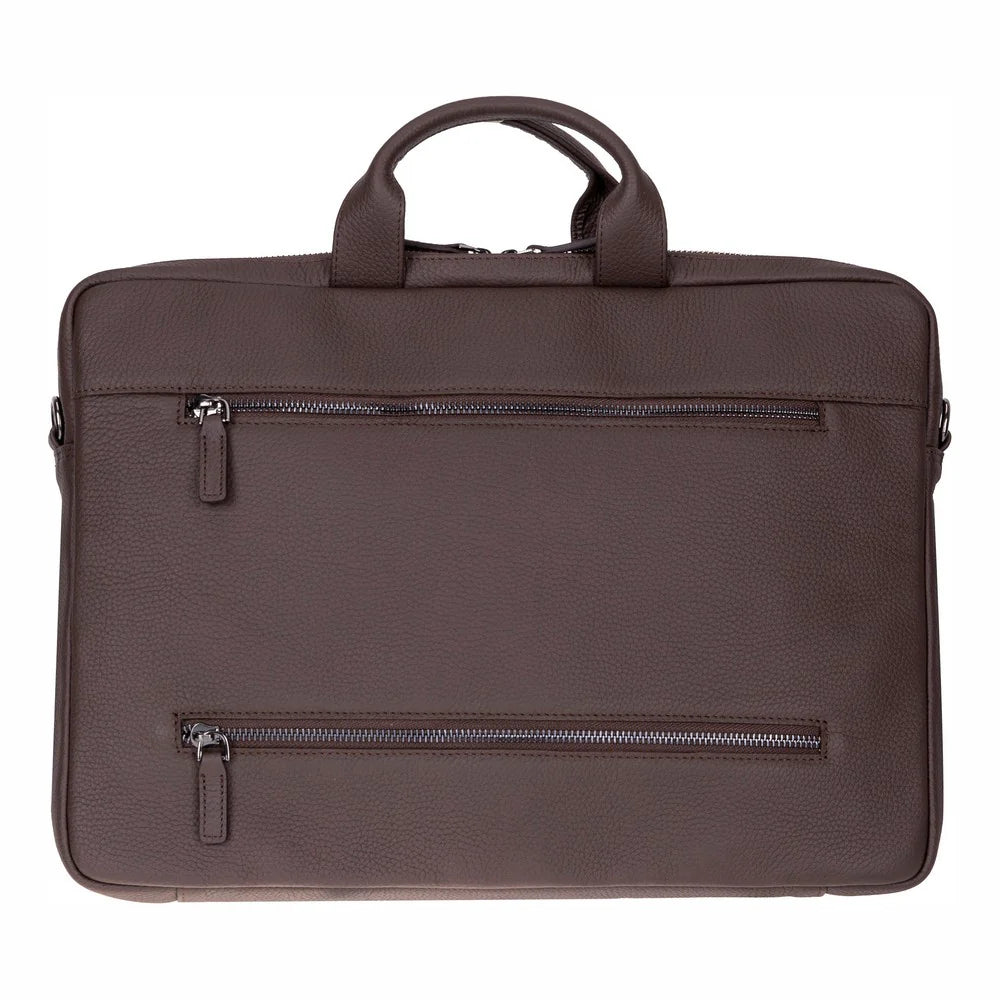 Truro Leather Business Briefcase / Laptop Case 14" with Suitcase