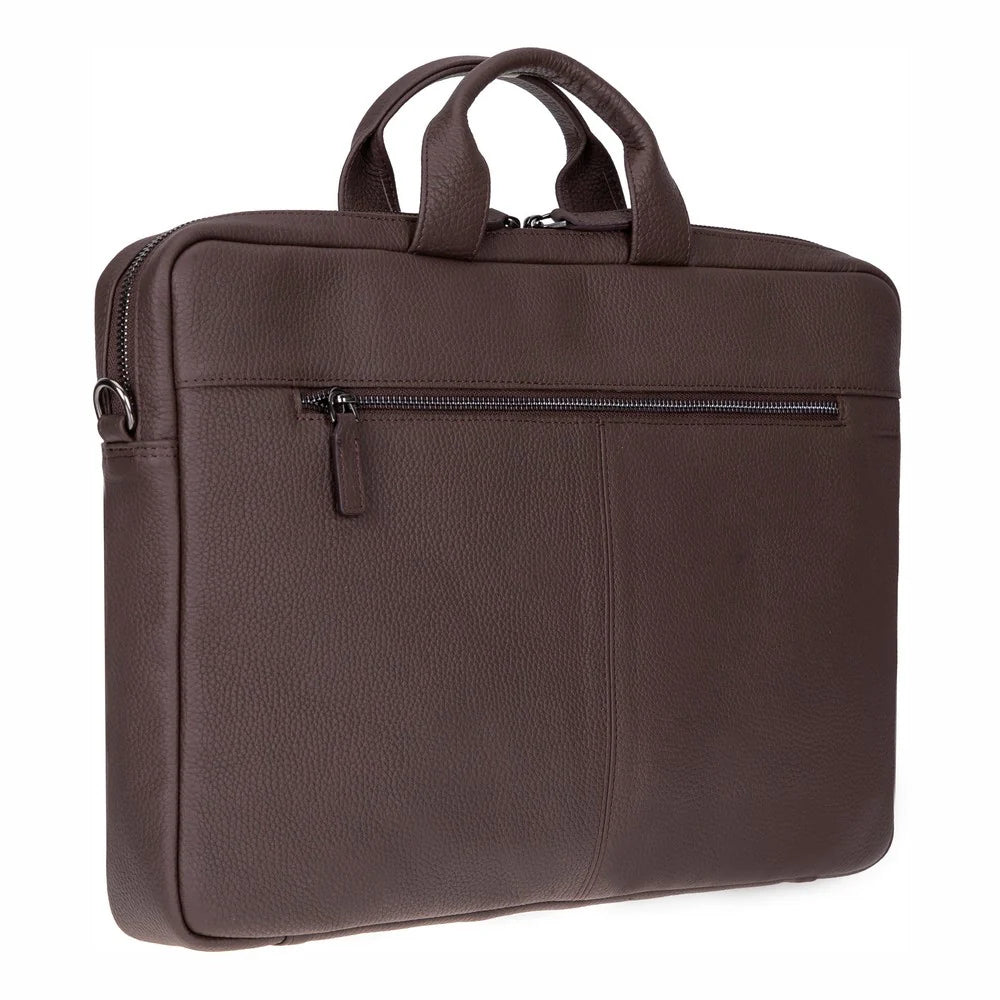 Truro Leather Business Briefcase / Laptop Case 16" with Suitcase