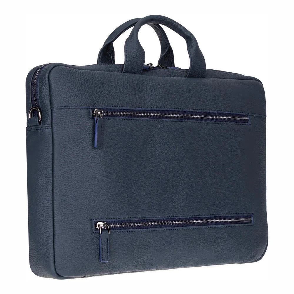Truro Leather Business Briefcase / Laptop Case 14" with Suitcase