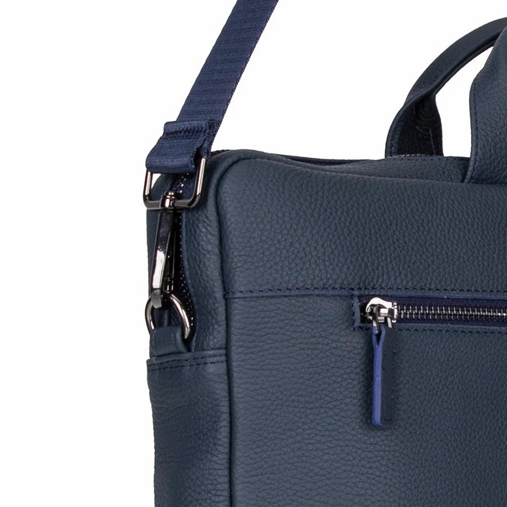 Truro Leather Business Briefcase / Laptop Case 14" with Suitcase