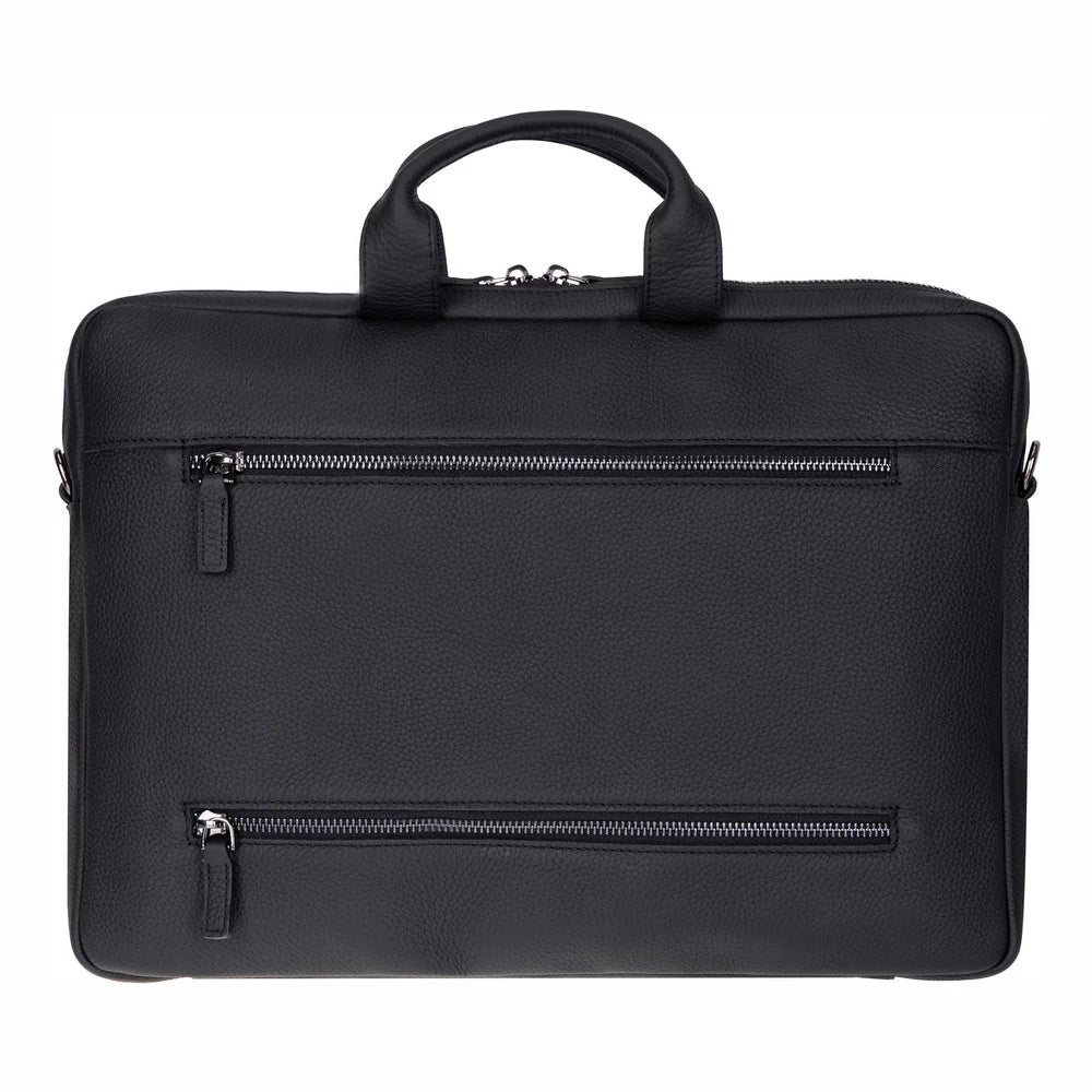 Truro Leather Business Briefcase / Laptop Case 14" with Suitcase