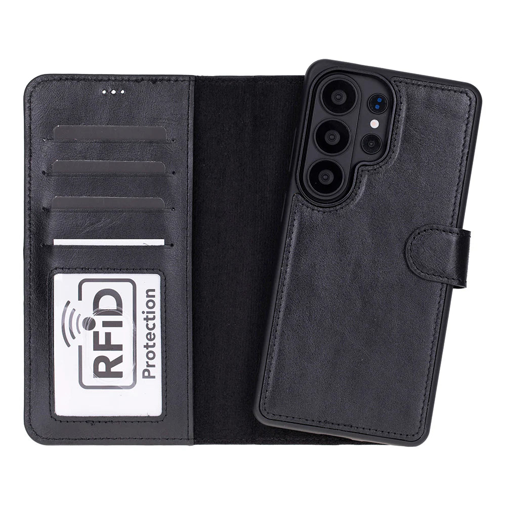 Magic Samsung Galaxy S26 Ultra Detachable Leather Wallet Case – Genuine Leather Phone Case for Everyday Carry | Minimal & Handcrafted