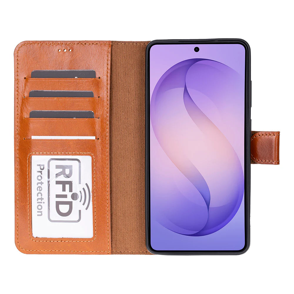 Magic Samsung Galaxy S26 Ultra Detachable Leather Wallet Case – Genuine Leather Phone Case for Everyday Carry | Minimal & Handcrafted