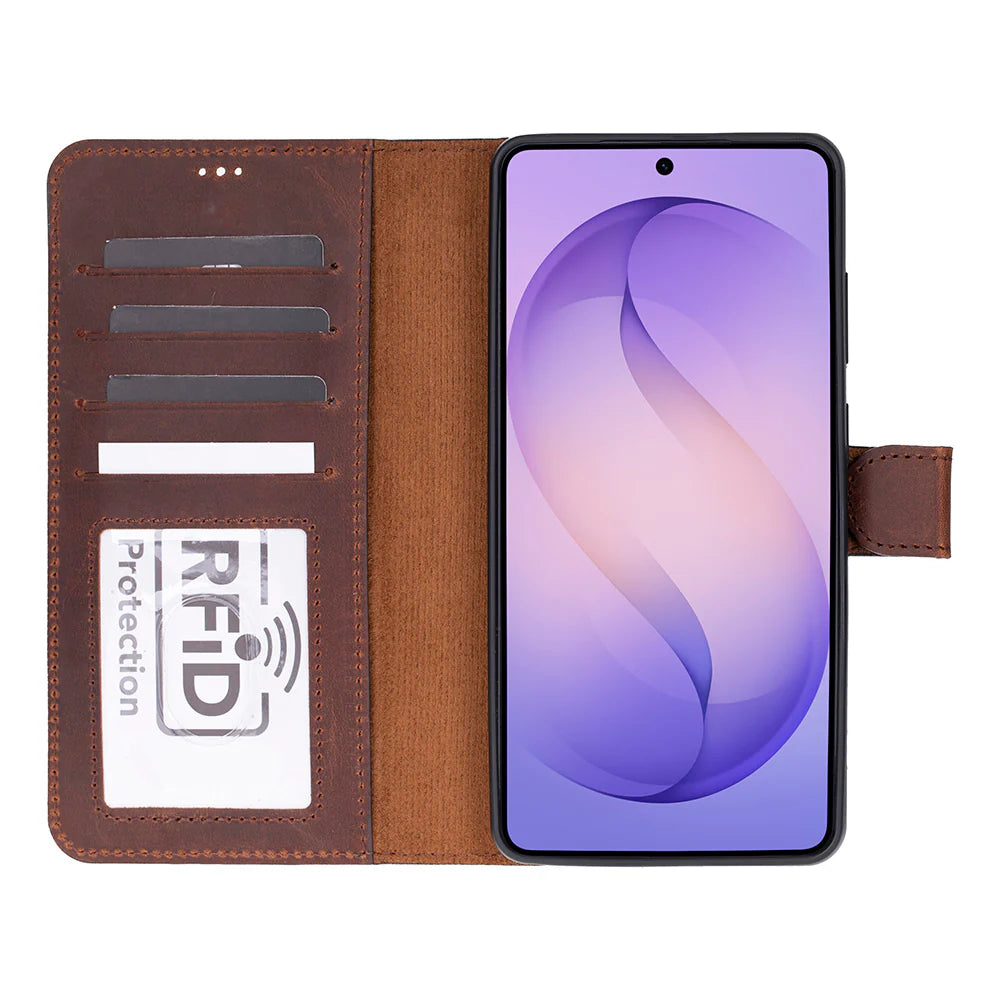 Magic Samsung Galaxy S26 Ultra Detachable Leather Wallet Case – Genuine Leather Phone Case for Everyday Carry | Minimal & Handcrafted