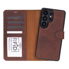 Magic Samsung Galaxy S26 Ultra Detachable Leather Wallet Case – Genuine Leather Phone Case for Everyday Carry | Minimal & Handcrafted