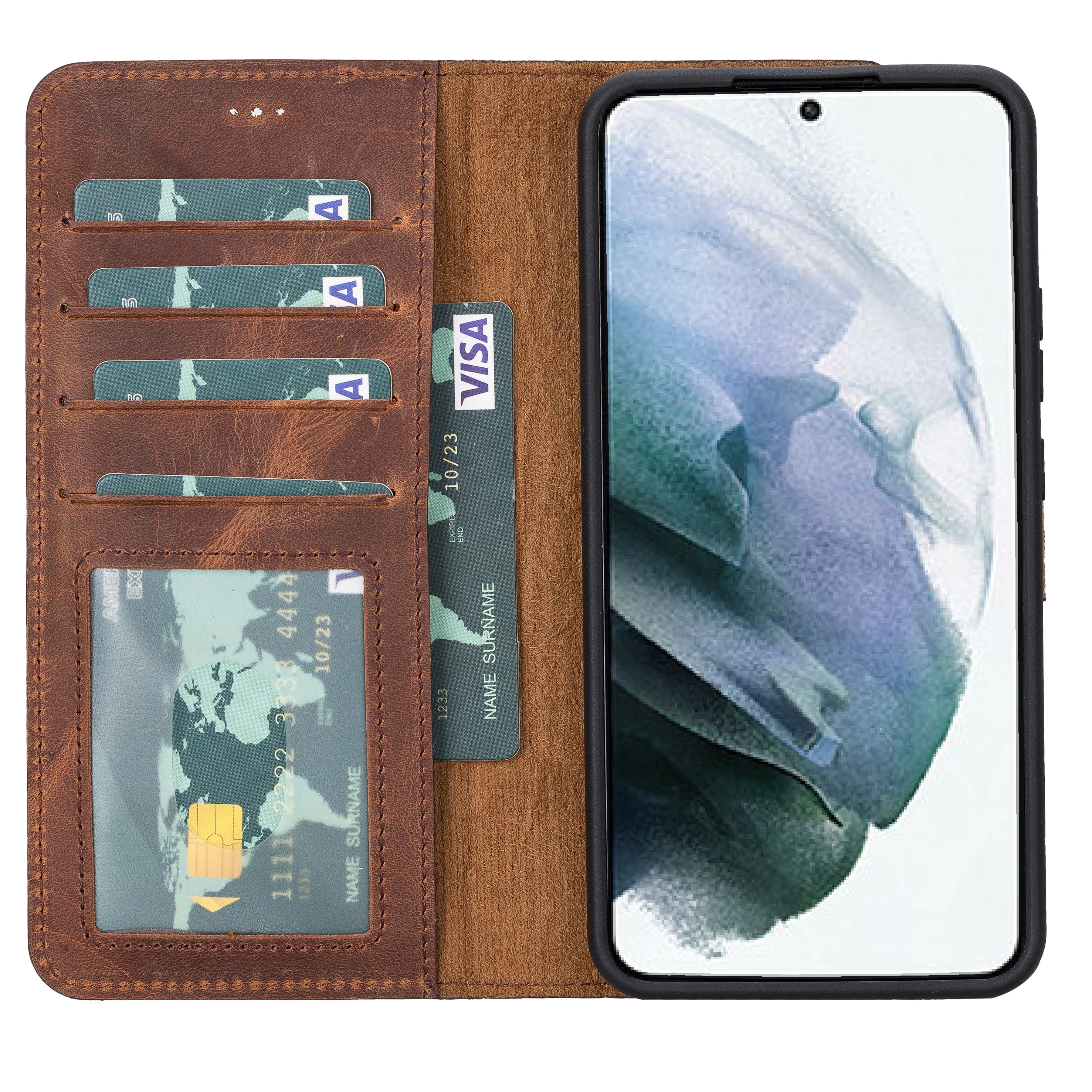 Samsung Galaxy S22 Ultra Leather Wallet Case Detachable RFID – Magic