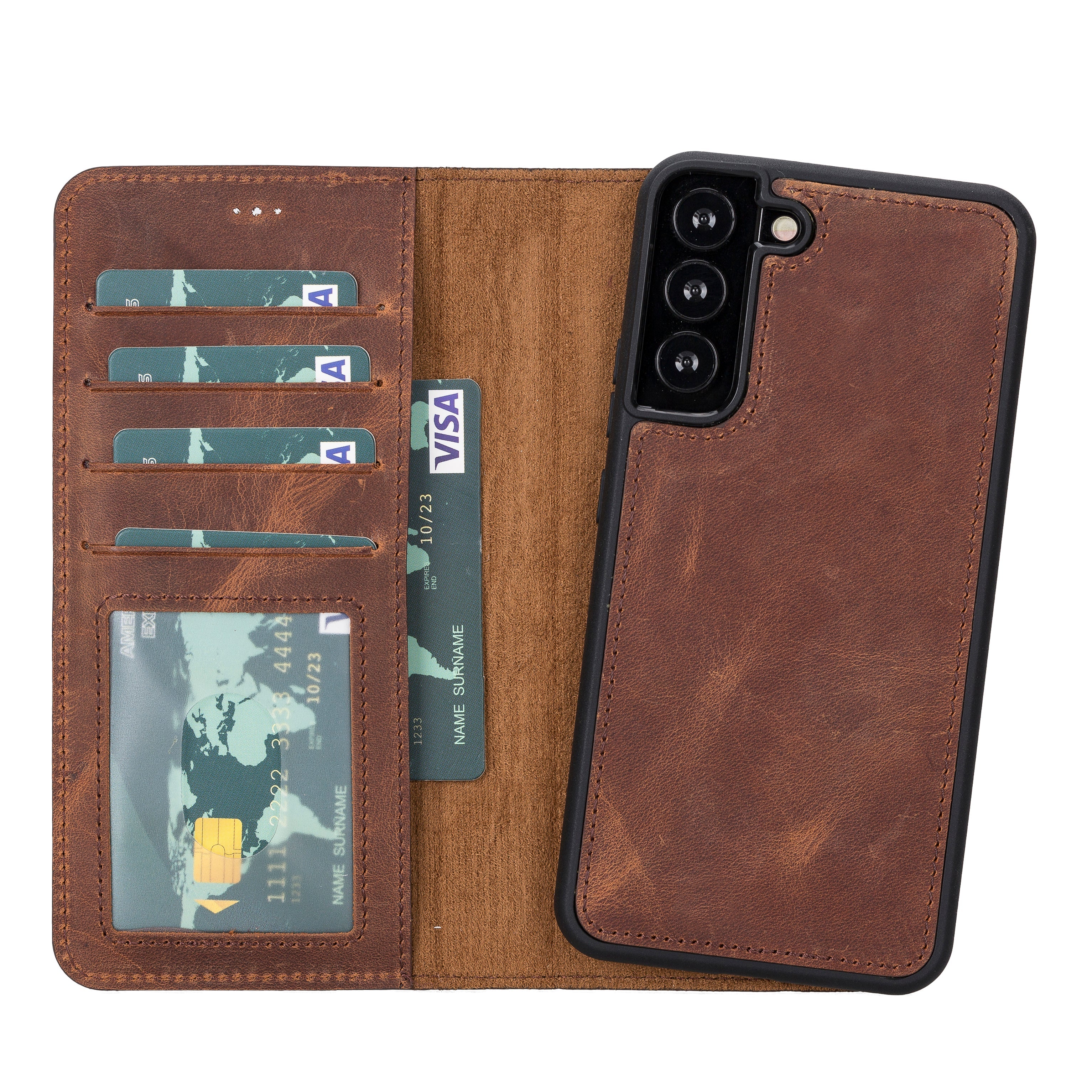 Samsung Galaxy S22 Ultra Leather Wallet Case Detachable RFID – Magic