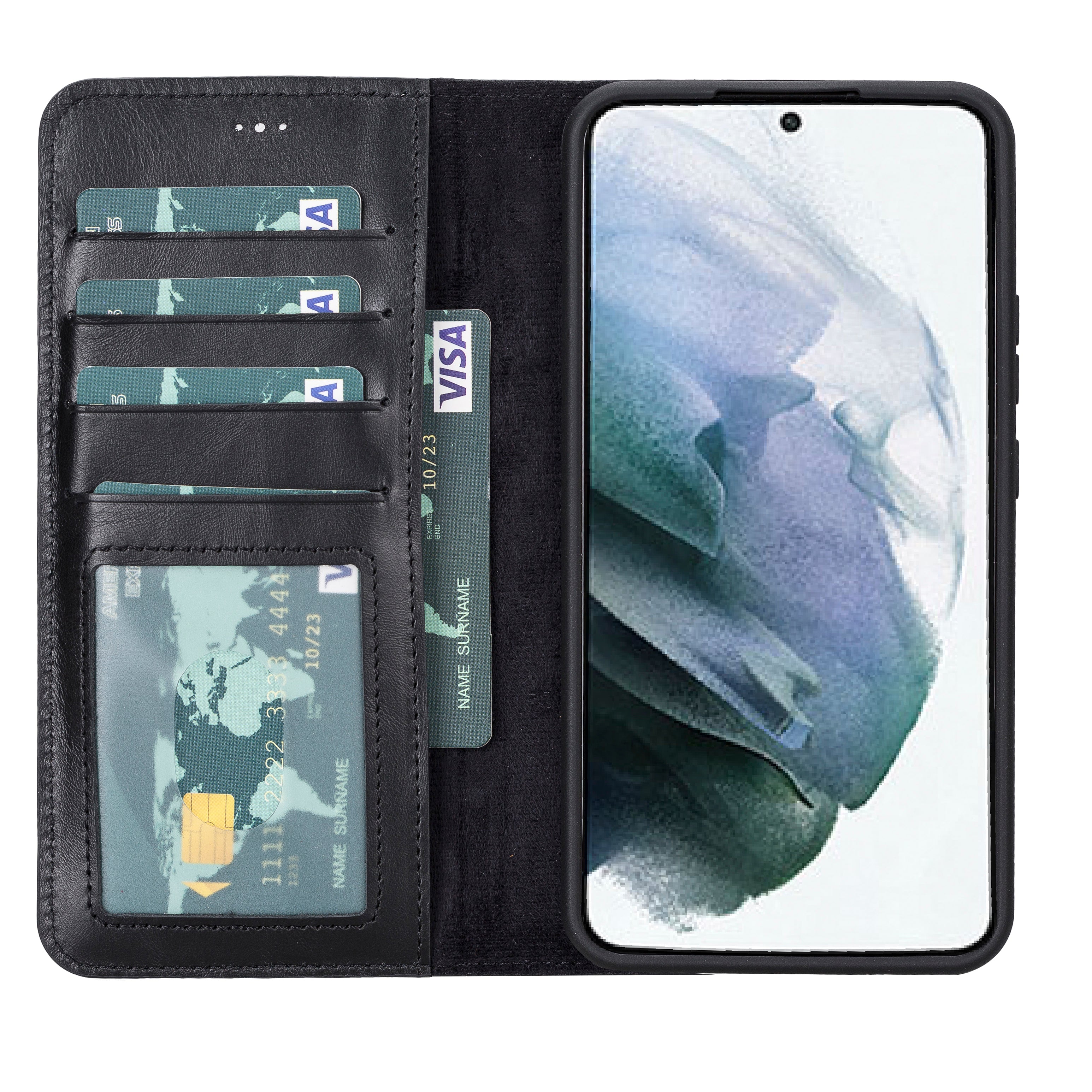 Samsung Galaxy S22 Ultra Leather Wallet Case Detachable RFID – Magic