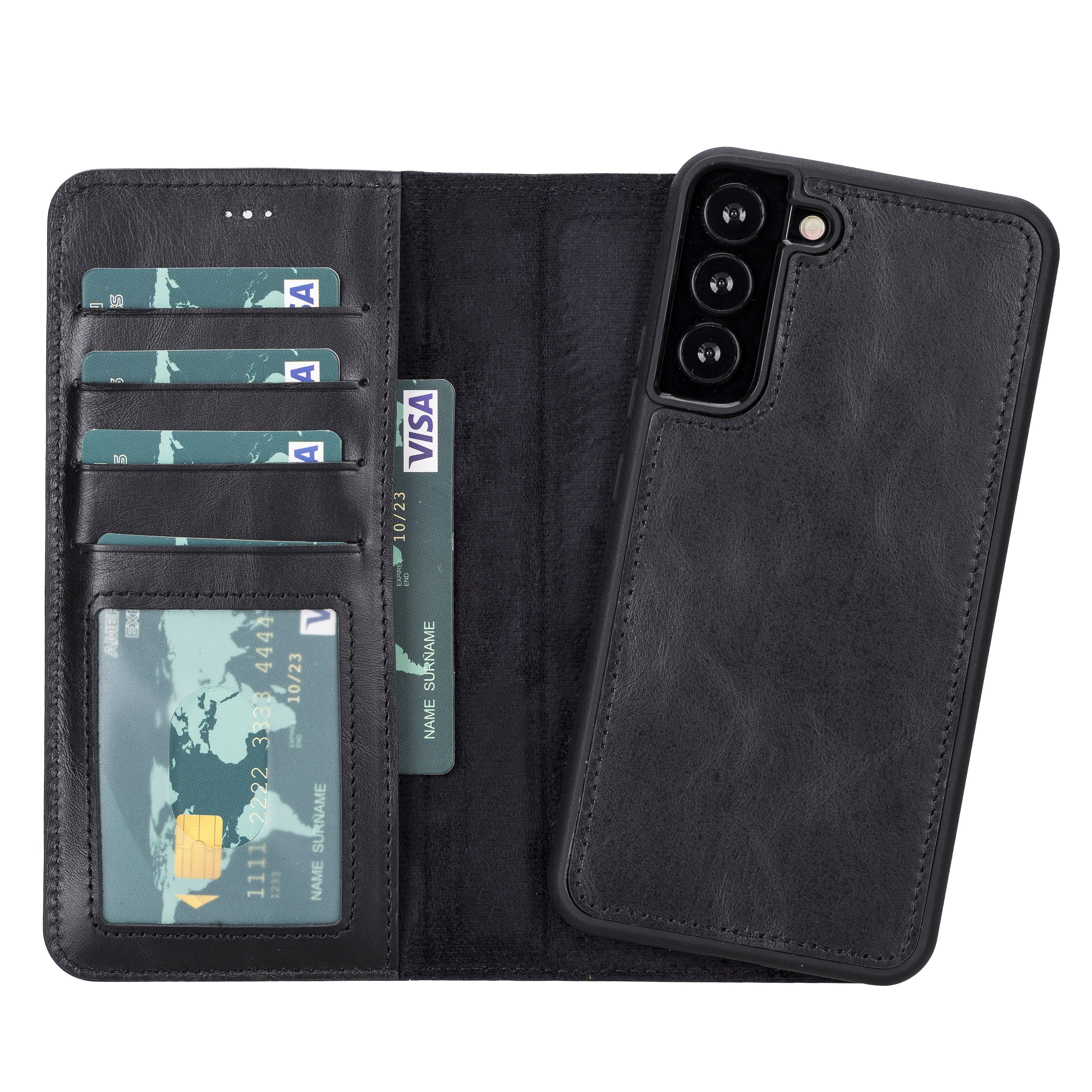 Samsung Galaxy S22 Ultra Leather Wallet Case Detachable RFID – Magic