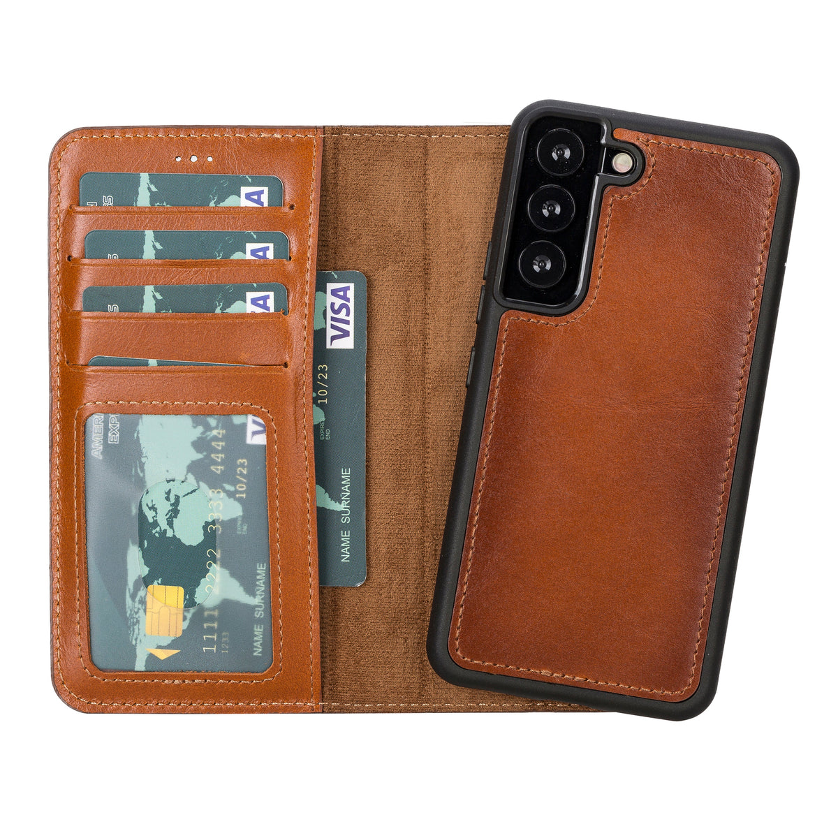 Samsung Galaxy S22 Leather Wallet Case Detachable RFID – Magic