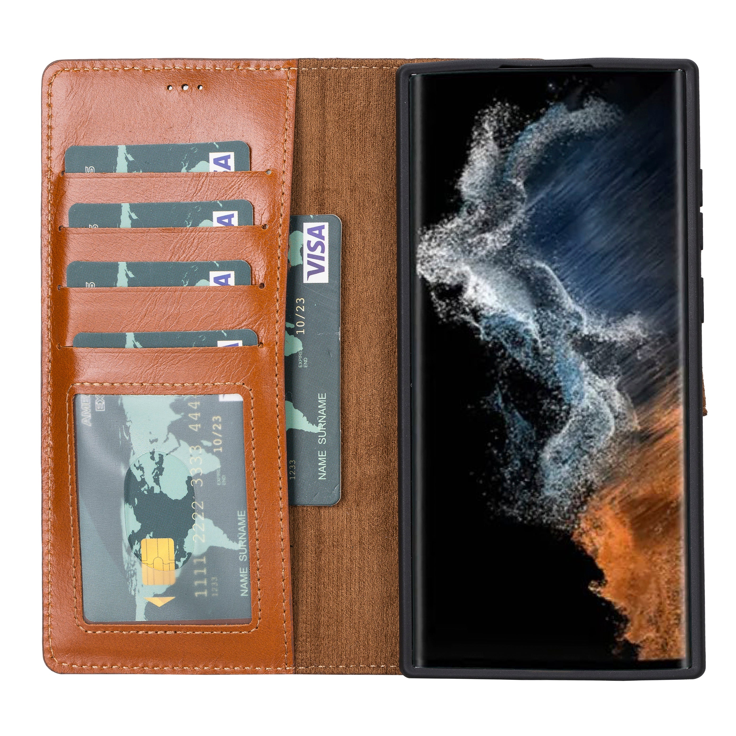 Samsung Galaxy S22 Ultra Leather Wallet Case Detachable RFID – Magic