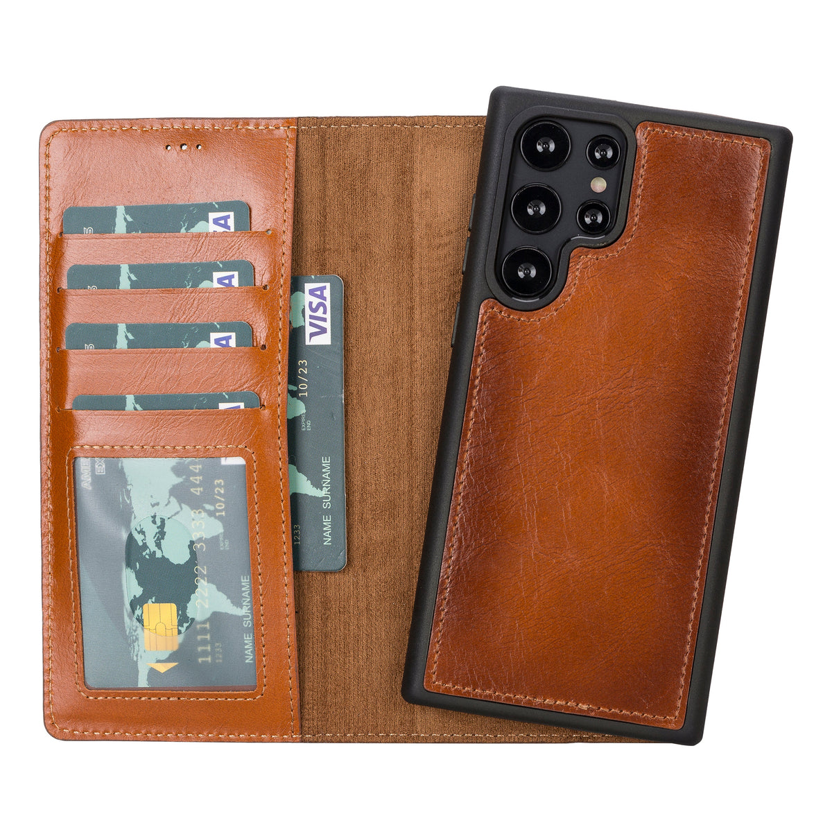 Samsung Galaxy S22 Ultra Leather Wallet Case Detachable RFID – Magic