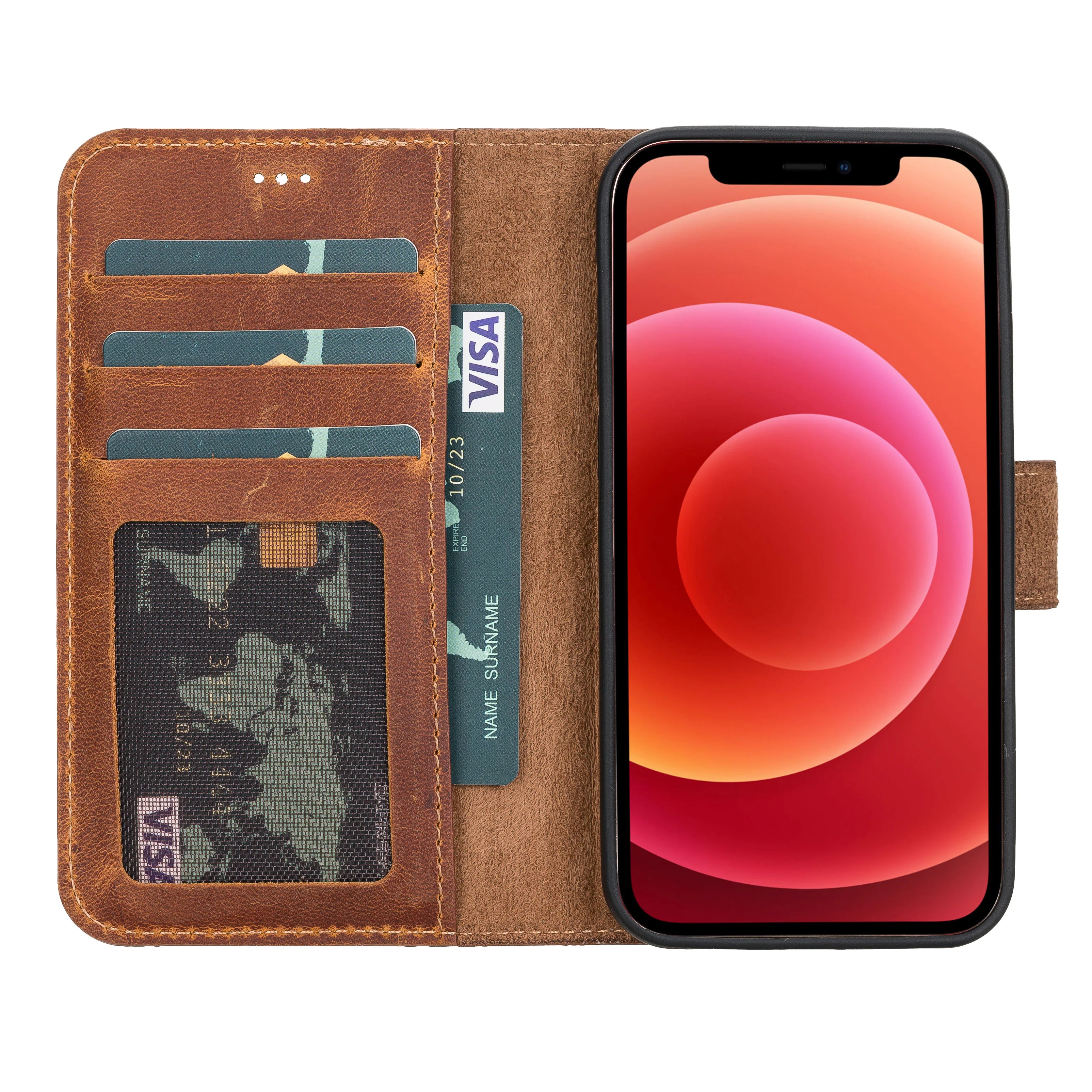 iPhone 12 Mini Leather Wallet Case Detachable RFID – Liluri