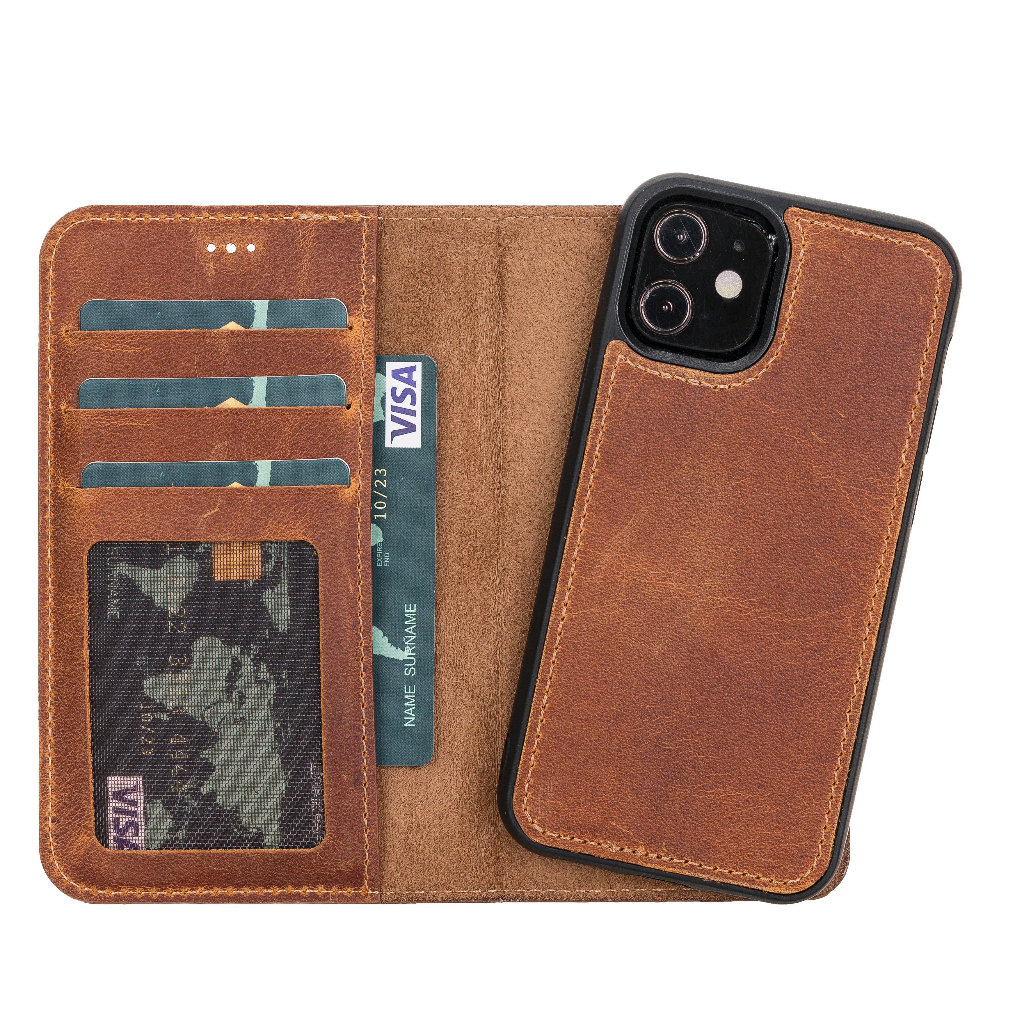 iPhone 12 Mini Leather Wallet Case Detachable RFID – Liluri