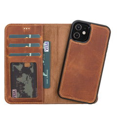 iPhone 12 Mini Leather Wallet Case Detachable RFID – Liluri