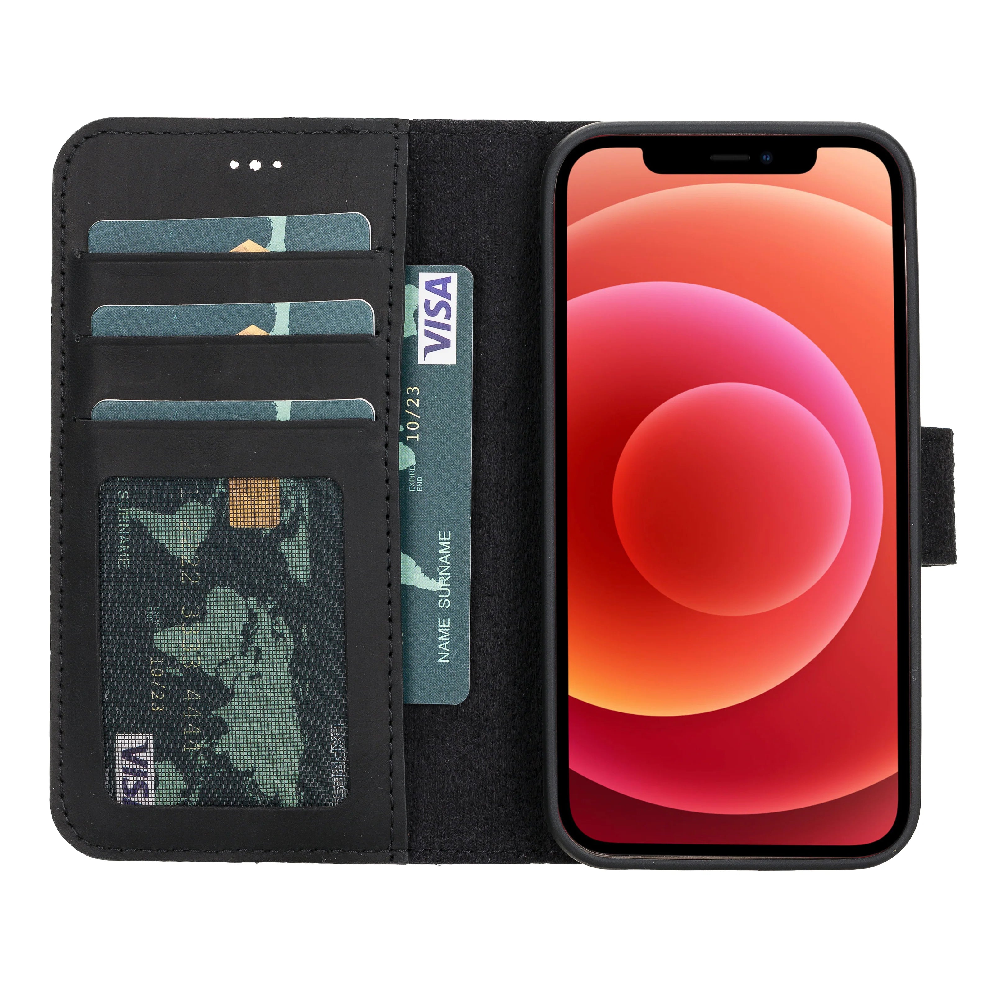 iPhone 12 Mini Leather Wallet Case Detachable RFID – Liluri