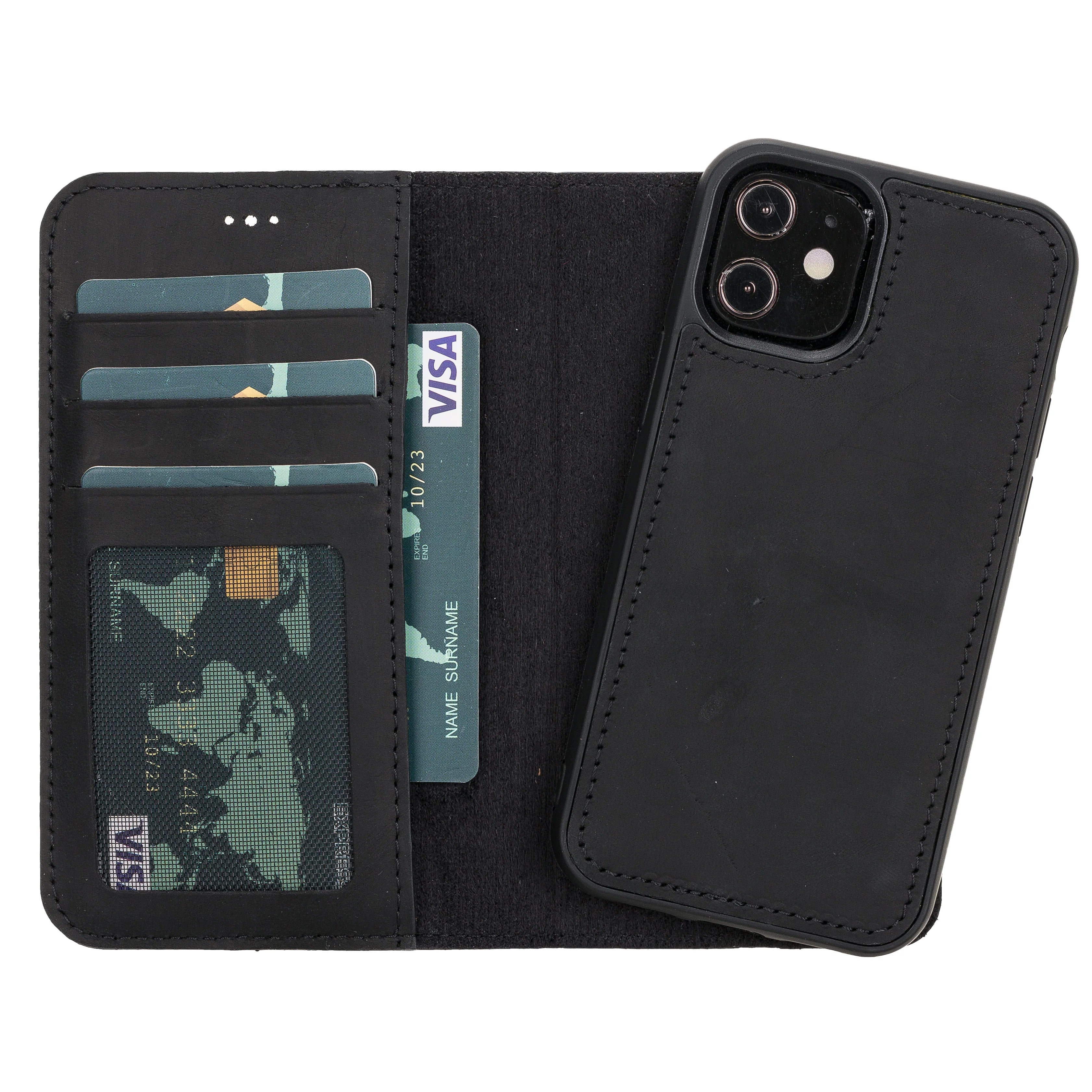 iPhone 12 Mini Leather Wallet Case Detachable RFID – Liluri