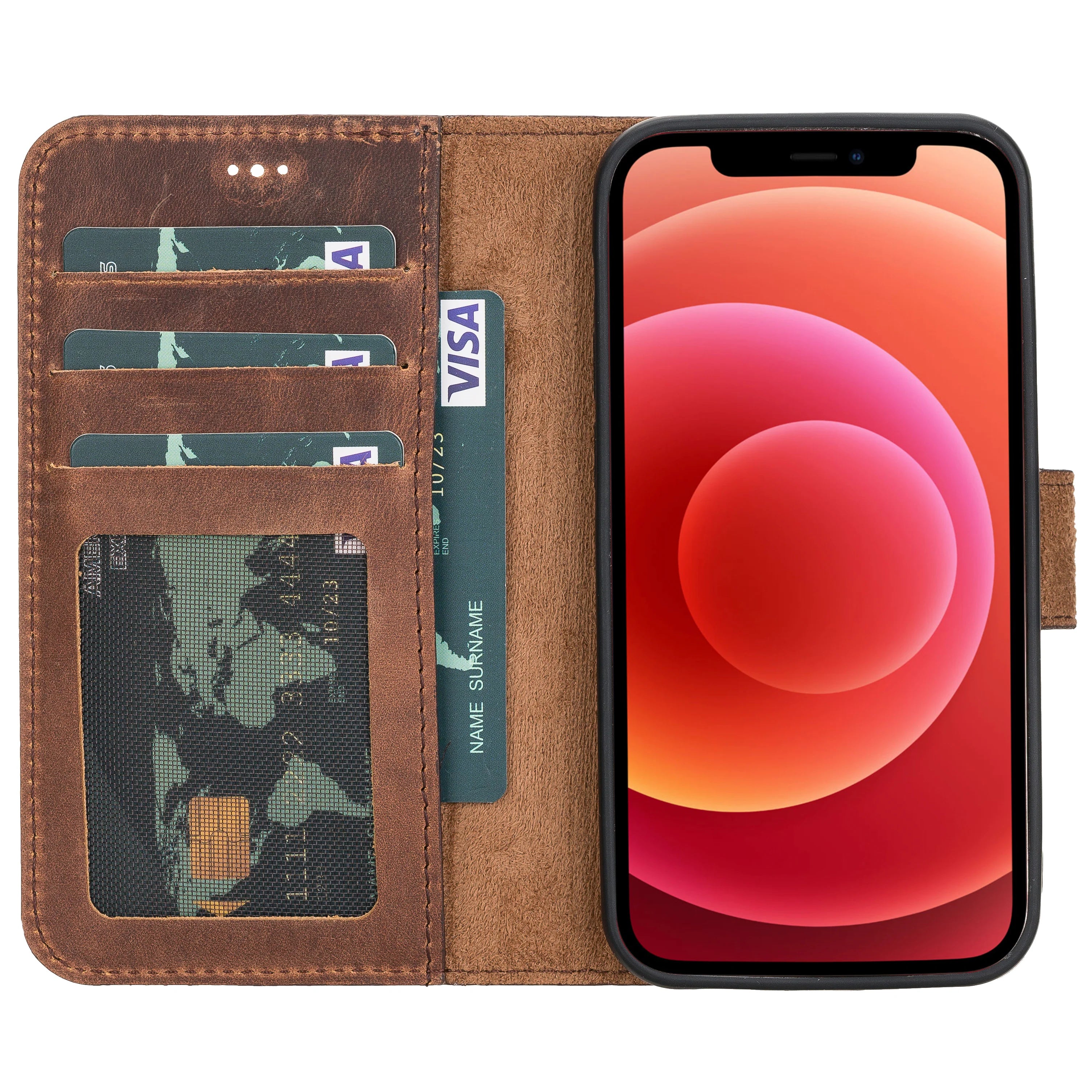 iPhone 12 Mini Leather Wallet Case Detachable RFID – Liluri