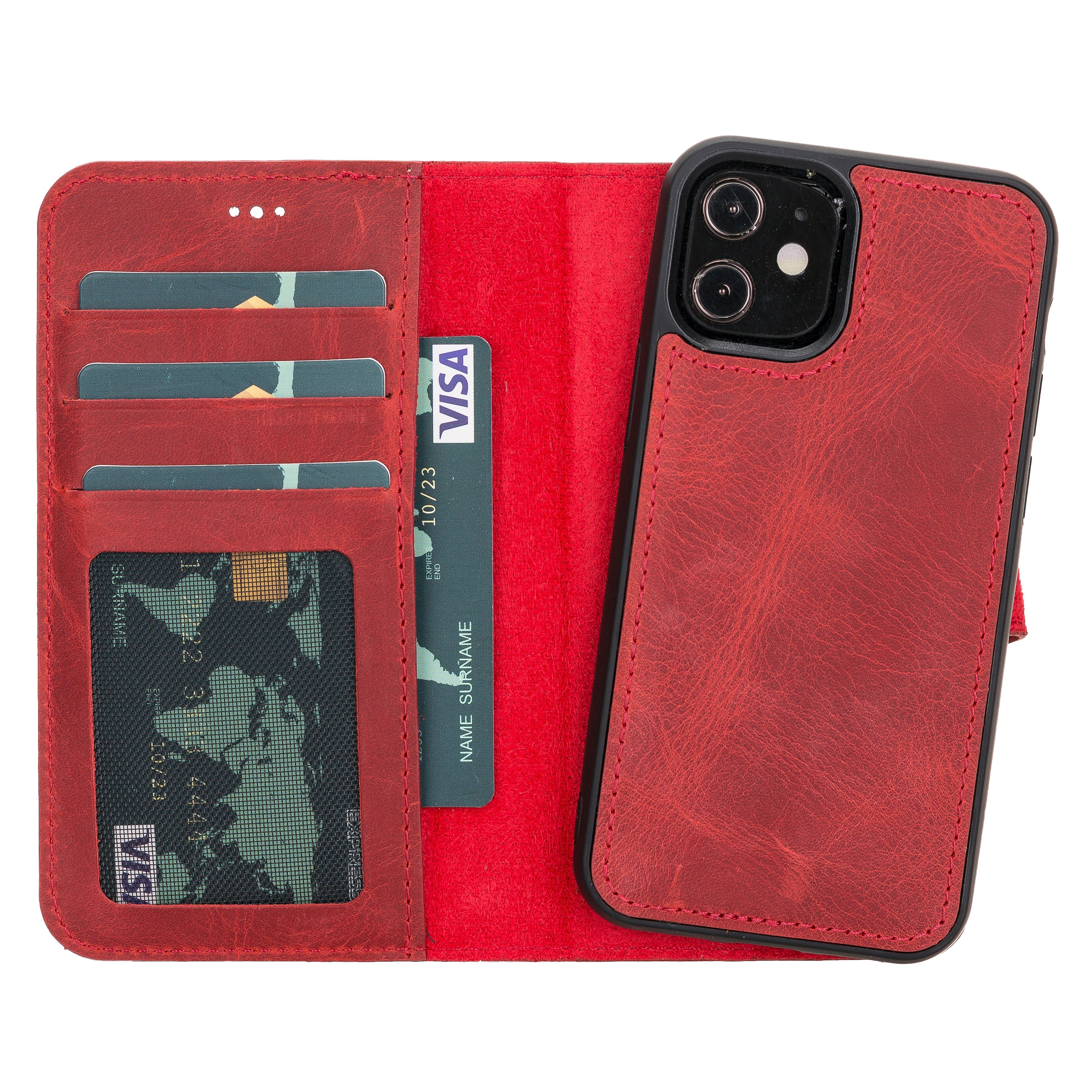 iPhone 12 Mini Leather Wallet Case Detachable RFID – Liluri
